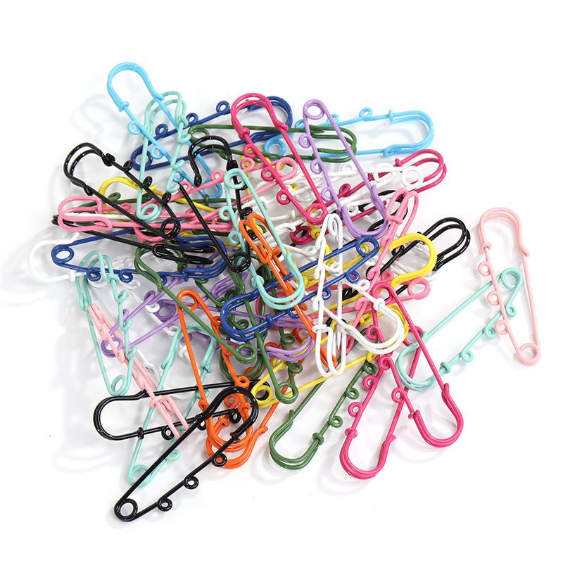 Fashewelry 50Pcs Iron Heavy Duty Safety Pins 6cm Pins Fasteners for Brooch
