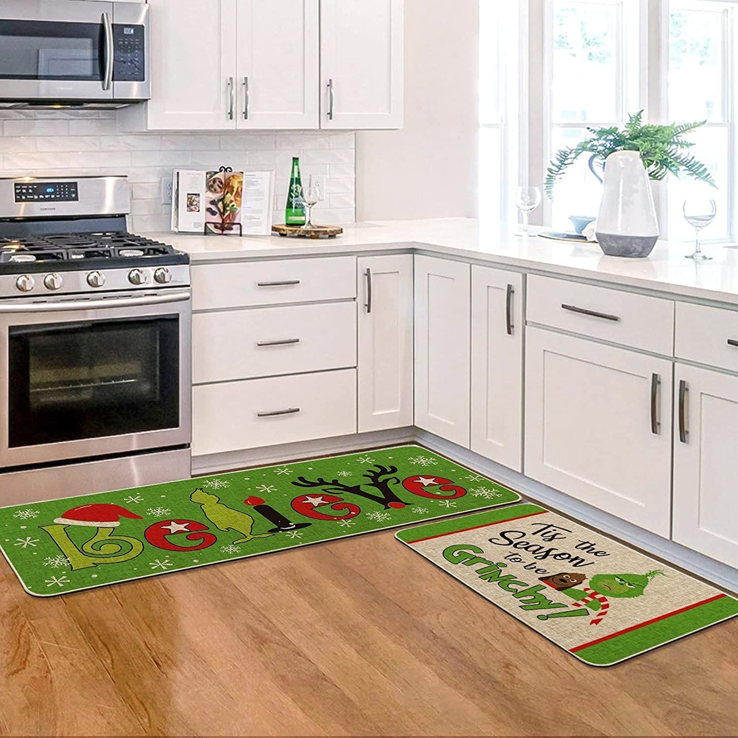 Christmas Decorations Kitchen Rugs Set of 2 view 4