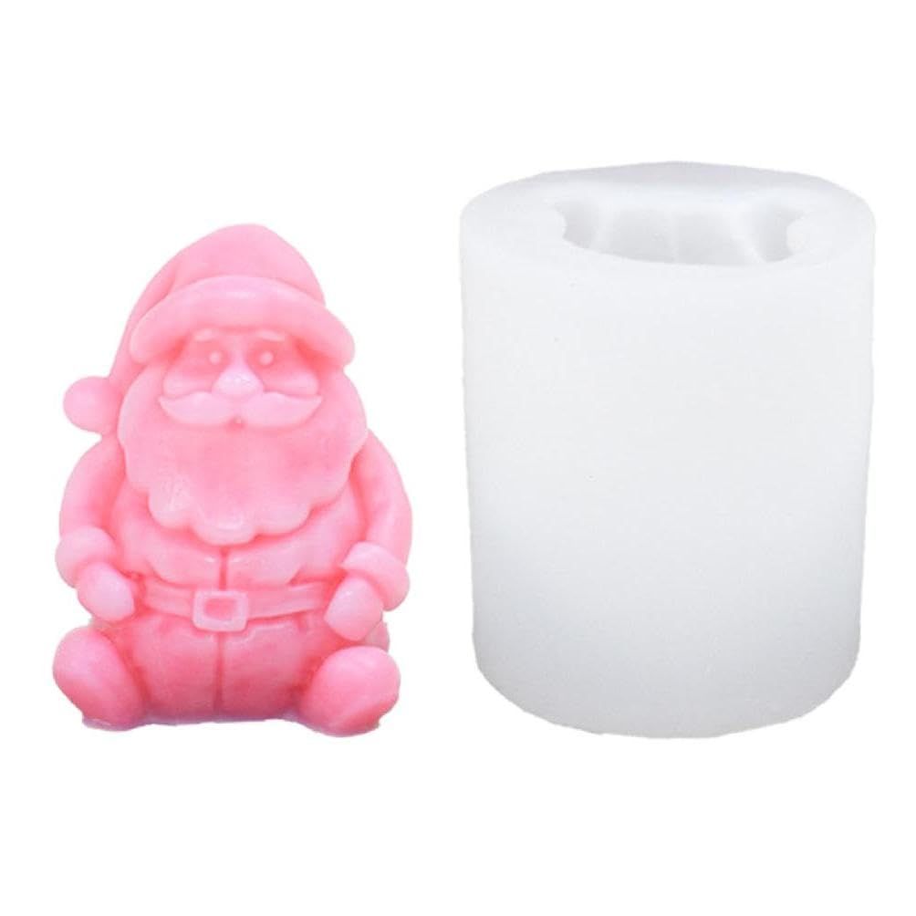 Santa Clause Candle Mold Christmas Candle Mold for Making Candle Soap Plaster — image 1