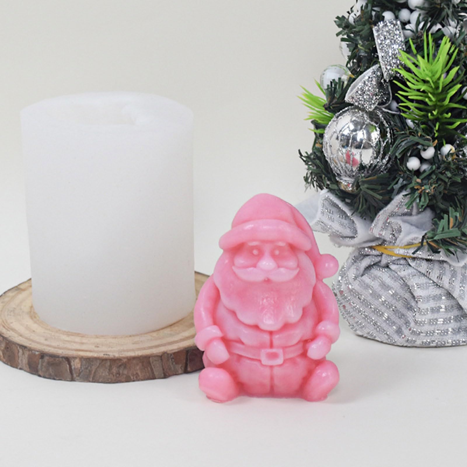 Santa Clause Candle Mold Christmas Candle Mold for Making Candle Soap Plaster view 3