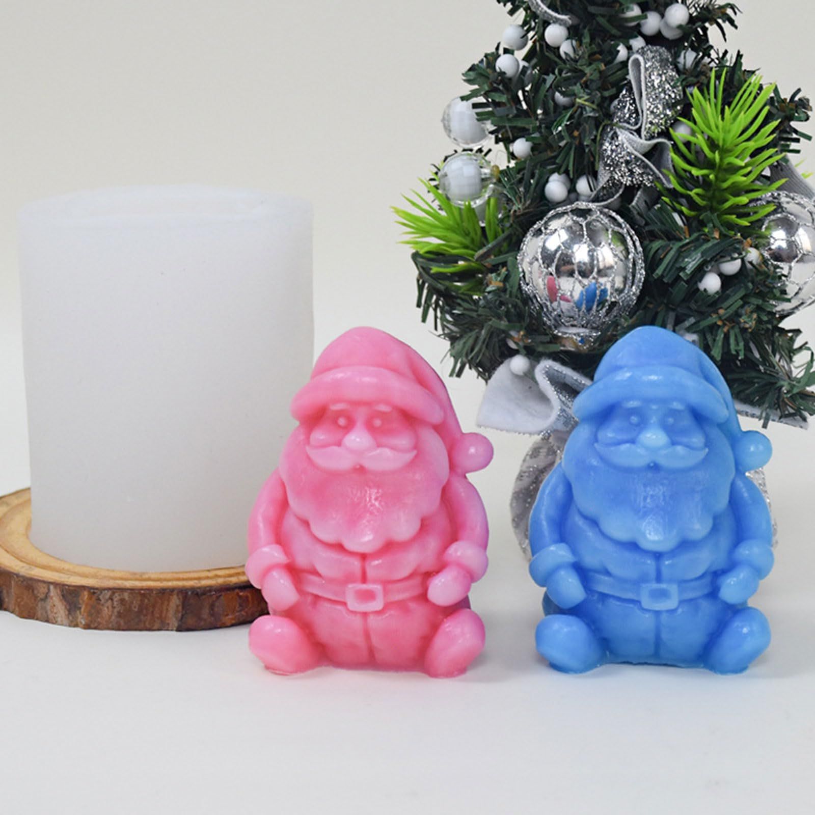 Santa Clause Candle Mold Christmas Candle Mold for Making Candle Soap Plaster view 4