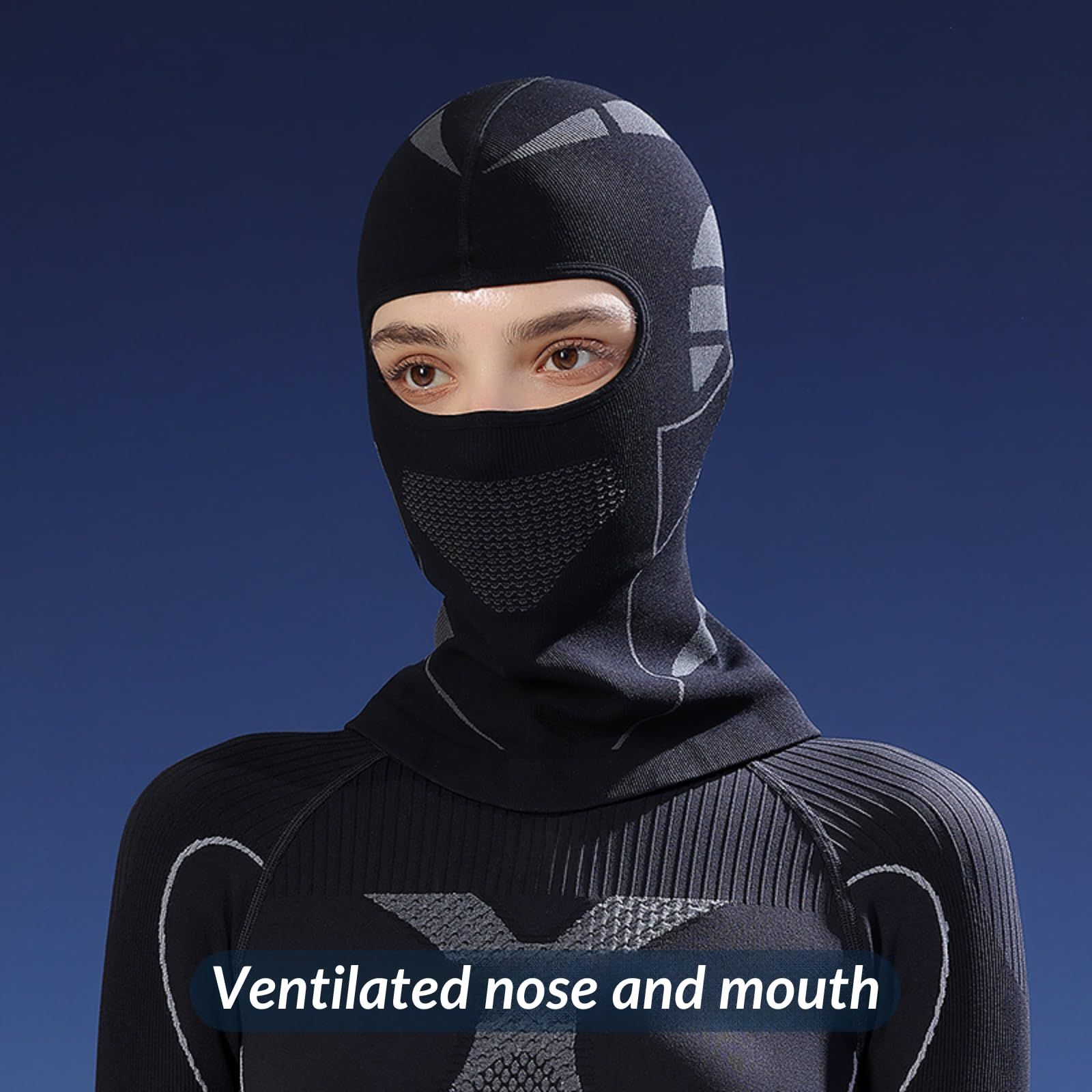 Ski Mask for Men Women, Stay Warm and Comfortable with Moisture-Wicking view 5