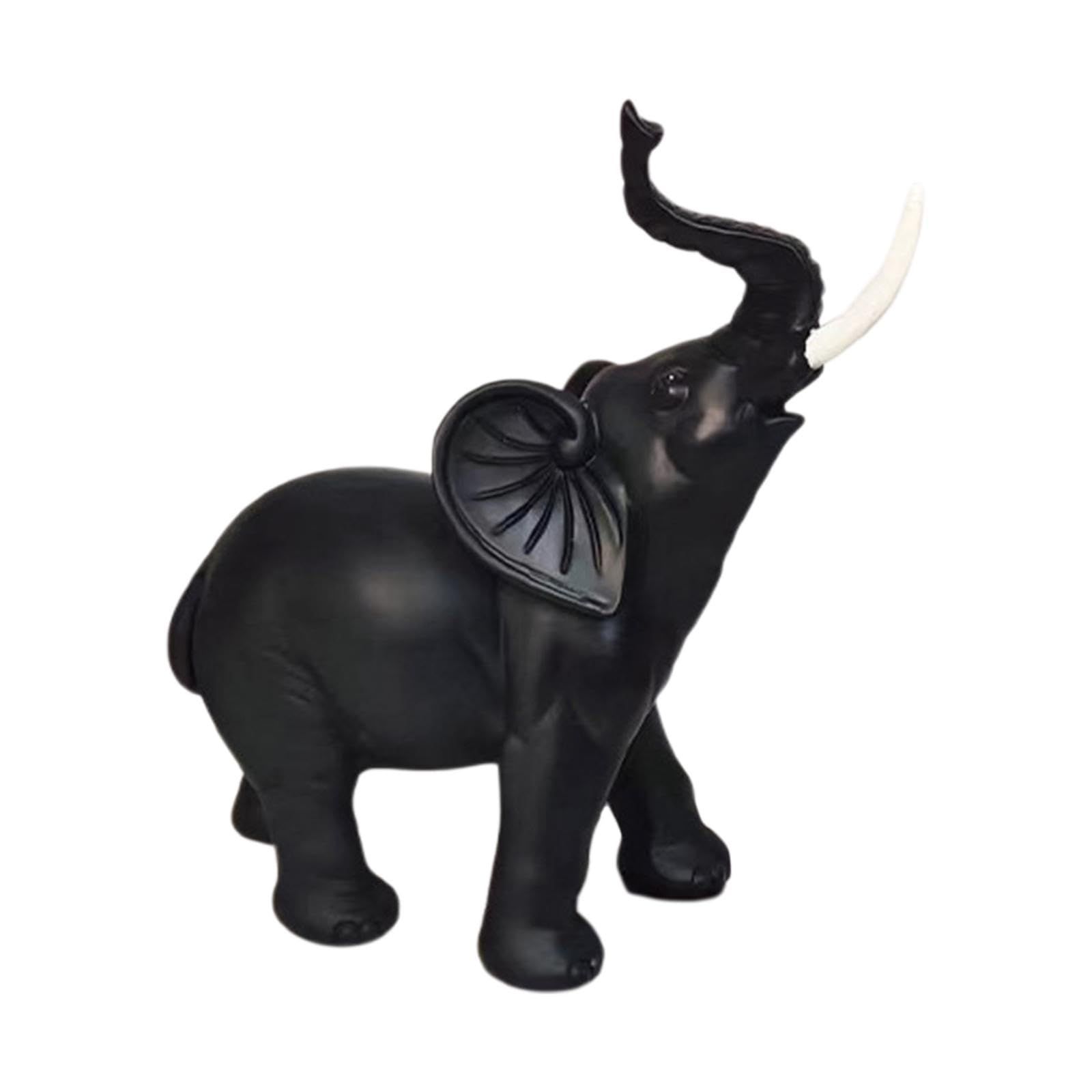 Desktop Figurines Resin Sculpture Feng Shui Decor Collections Elephant Statue — image 1