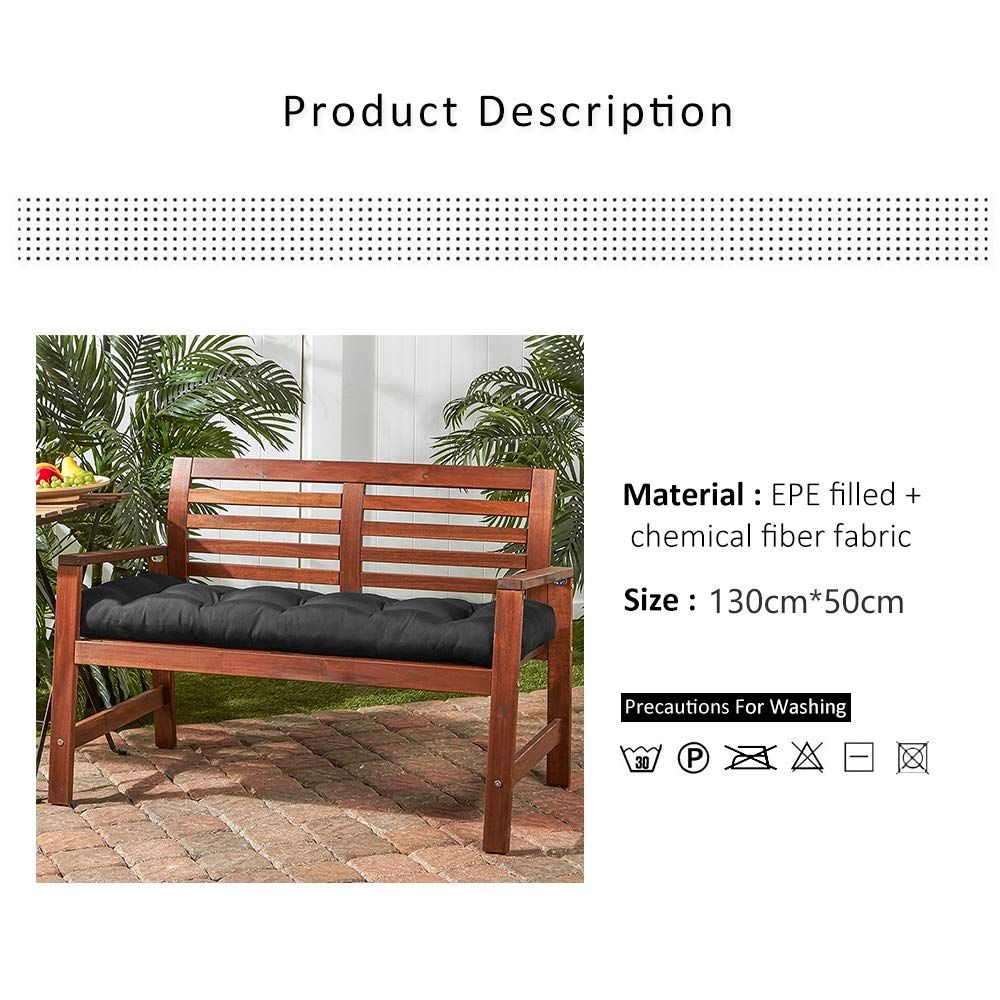 1 pcs Indoor/Outdoor, 51" Bench Cushion Soft Rocking Chairs Pad Recliner Seat view 4