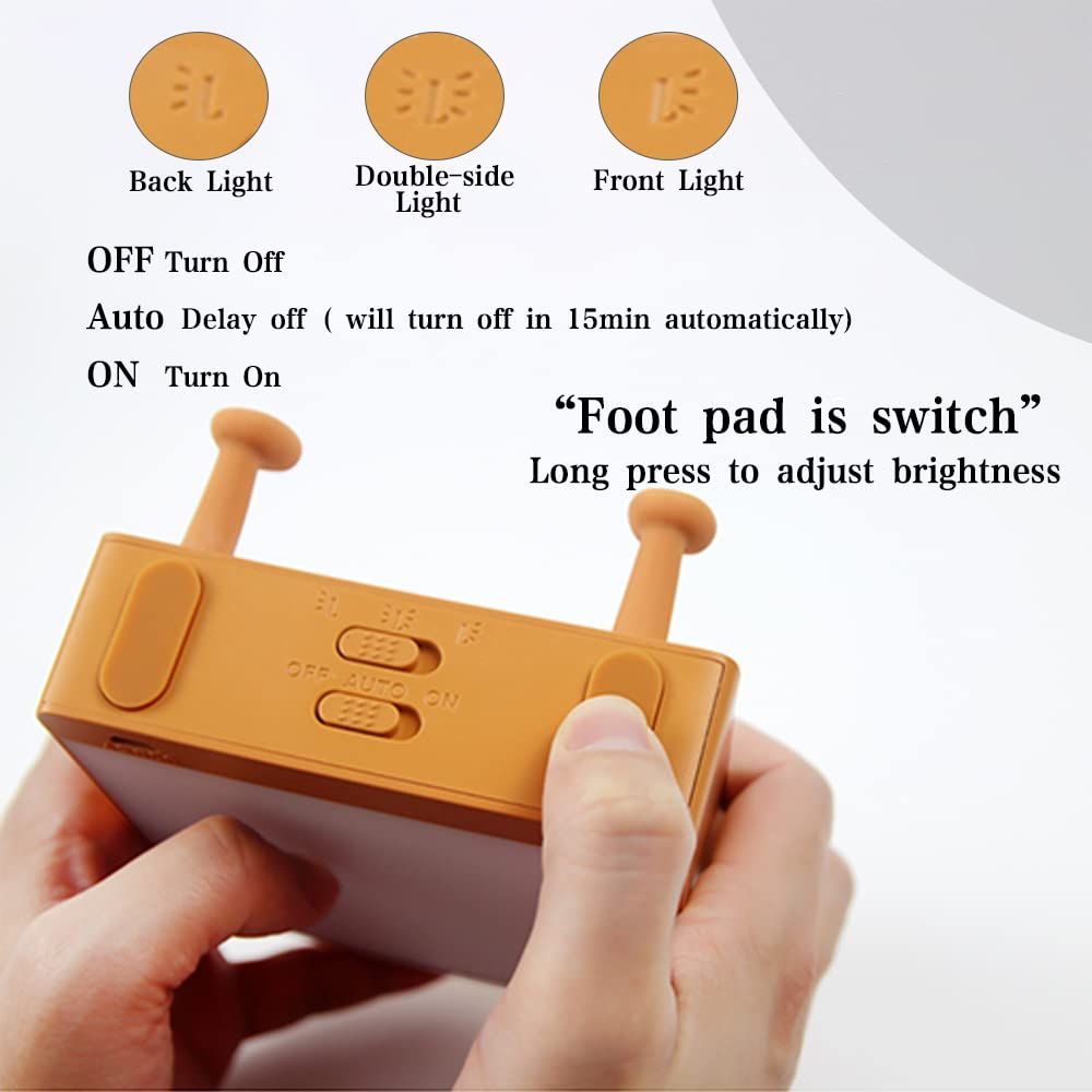 Cute Bread Night Light, Adjustable Baby Bedside Night Lamp USB Recharging with view 3