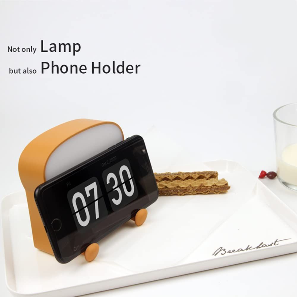 Cute Bread Night Light, Adjustable Baby Bedside Night Lamp USB Recharging with view 4
