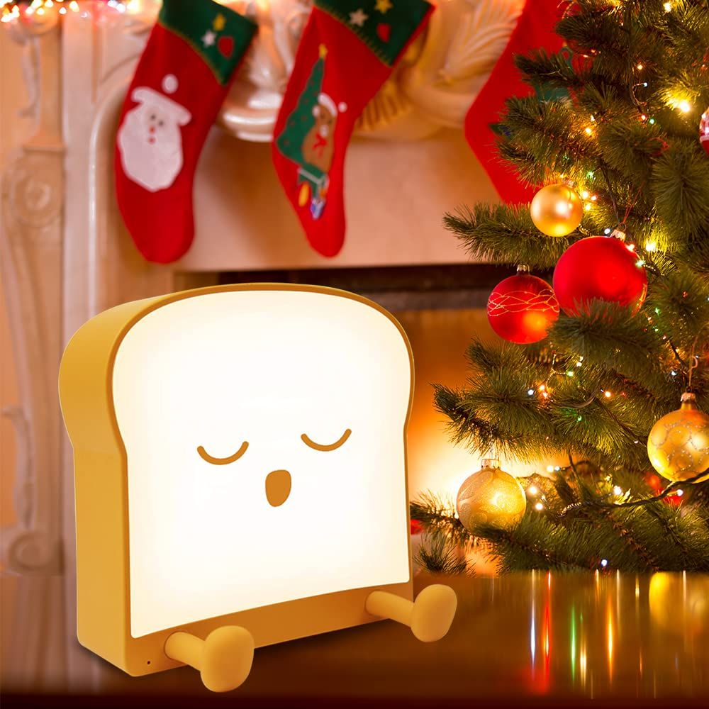 Cute Bread Night Light, Adjustable Baby Bedside Night Lamp USB Recharging with view 5