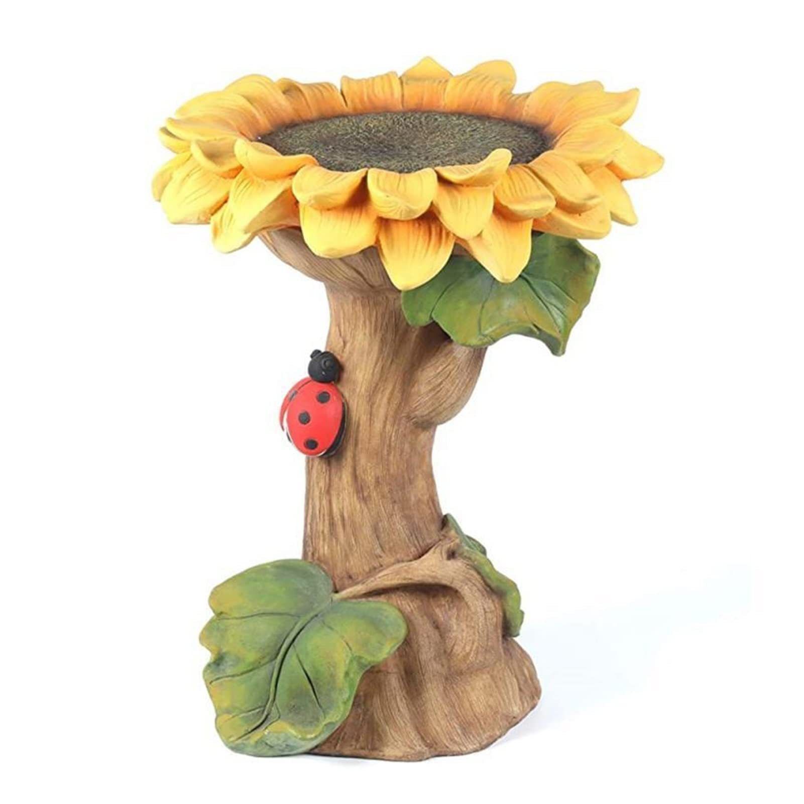 Bird Baths for Outdoors, Brown Pedestal Handmade, Antique Outdoor Garden Bird