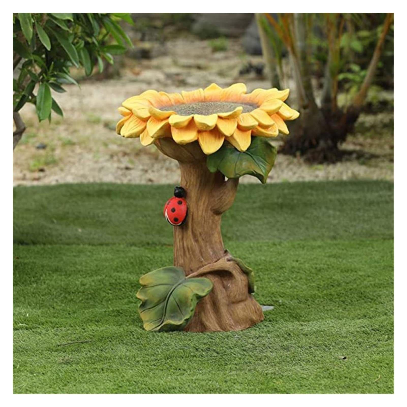 Bird Baths for Outdoors, Brown Pedestal Handmade, Antique Outdoor Garden Bird view 2