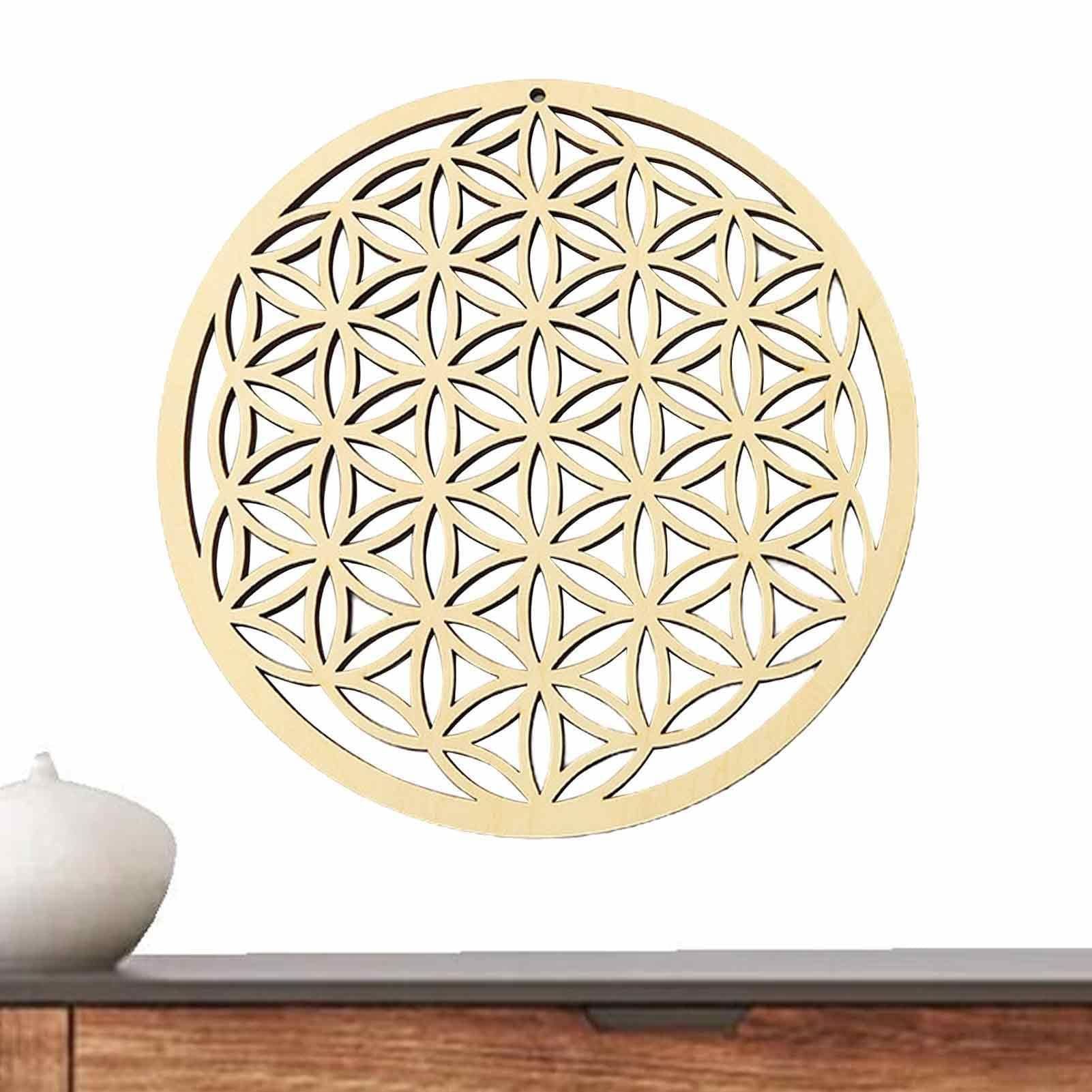 Flower of Life, Flower of Life Wall Hanging Decor, Sacred Geometry Wood Wall view 3