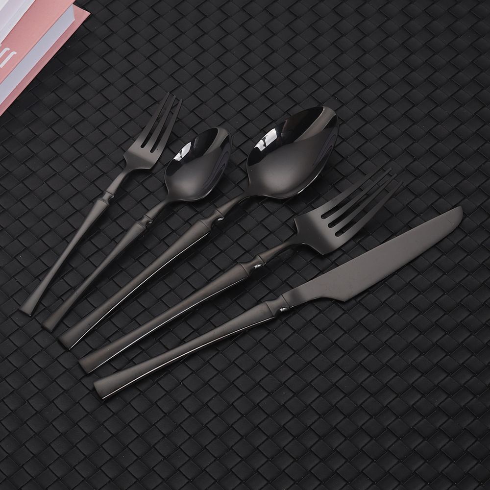 Flatware Forks 24 Packs Stainless Steel Spoon Fork Dinner Steak Soup Spoon view 3