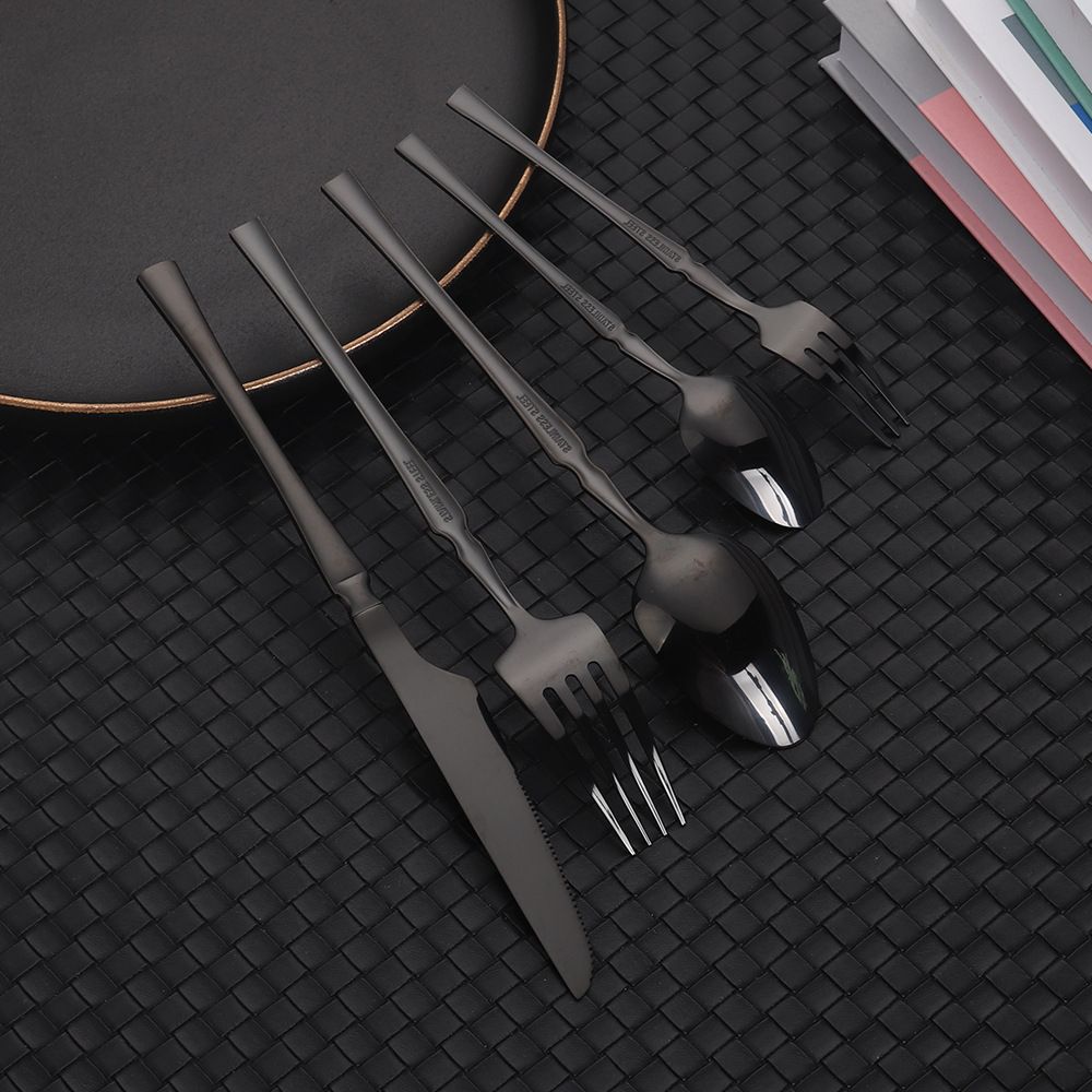 Flatware Forks 24 Packs Stainless Steel Spoon Fork Dinner Steak Soup Spoon view 4