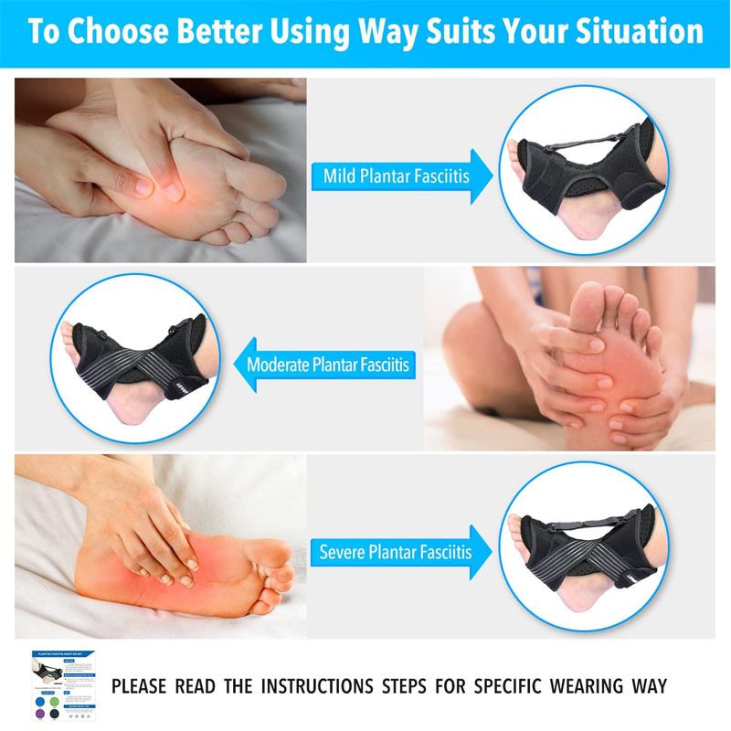 Plantar Fasciitis Night Splint - Adjustable and Breathable Foot Brace for view 5