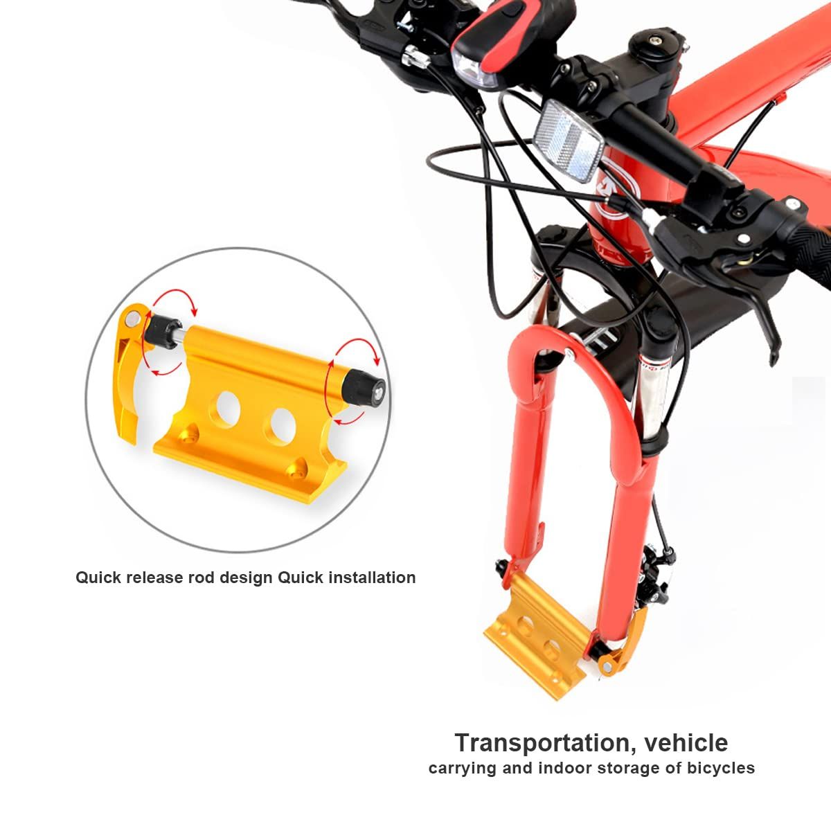 Versatile Alloy Quick Release Fork Mount Bicycle Block Car Rack Carrier view 3