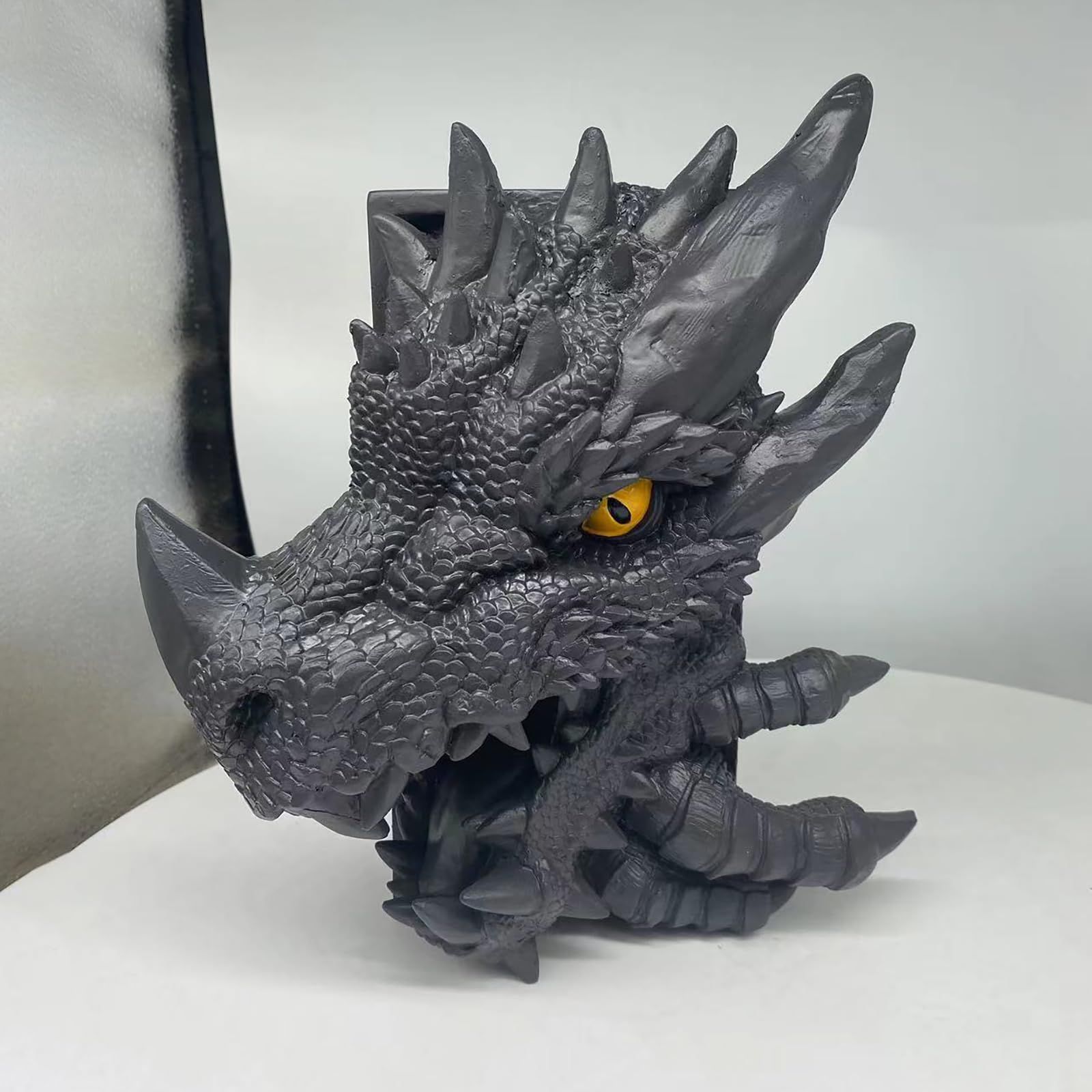 Dragon Statue Bookend Resin Book Support Decorative Figurine Tabletop Ornament view 4