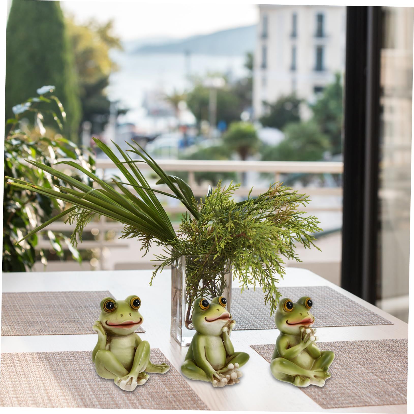 3pcs Frog Ornaments Decor Frogs Ornaments Desktop Frogs Statue Ornaments Frogs view 4