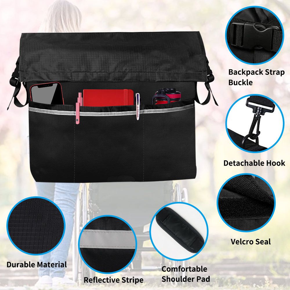 Wheelchair Bags to Hang on Back view 3