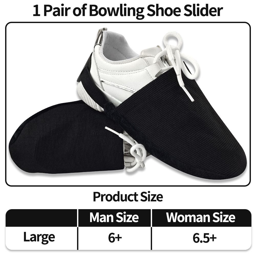Bowling Shoe Slider 2 Pack Bowling Shoe Cover with Elastic Band Adjustable view 3