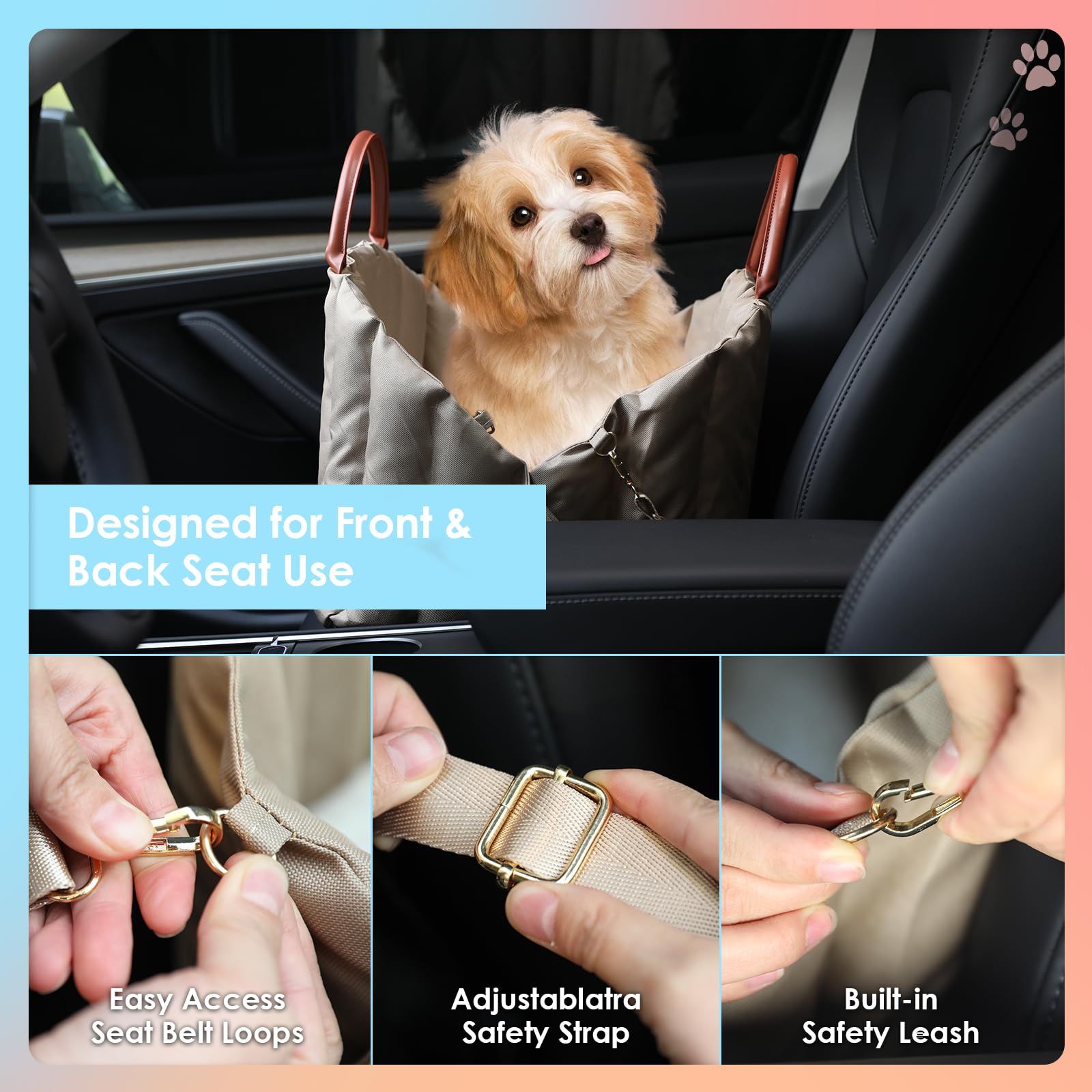 Dog Car Seat for Small & Medium Dogs view 5