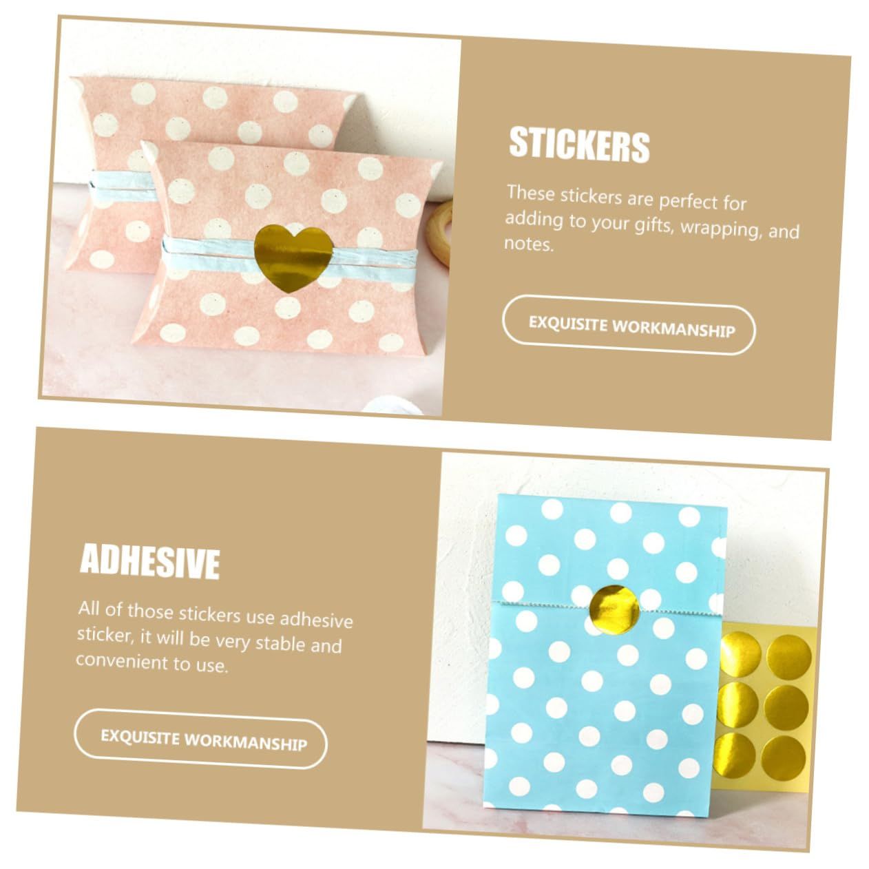 20 Sheets Golden Sealing Sticker Label Seal Stickers Sealed Sticker Baking view 2