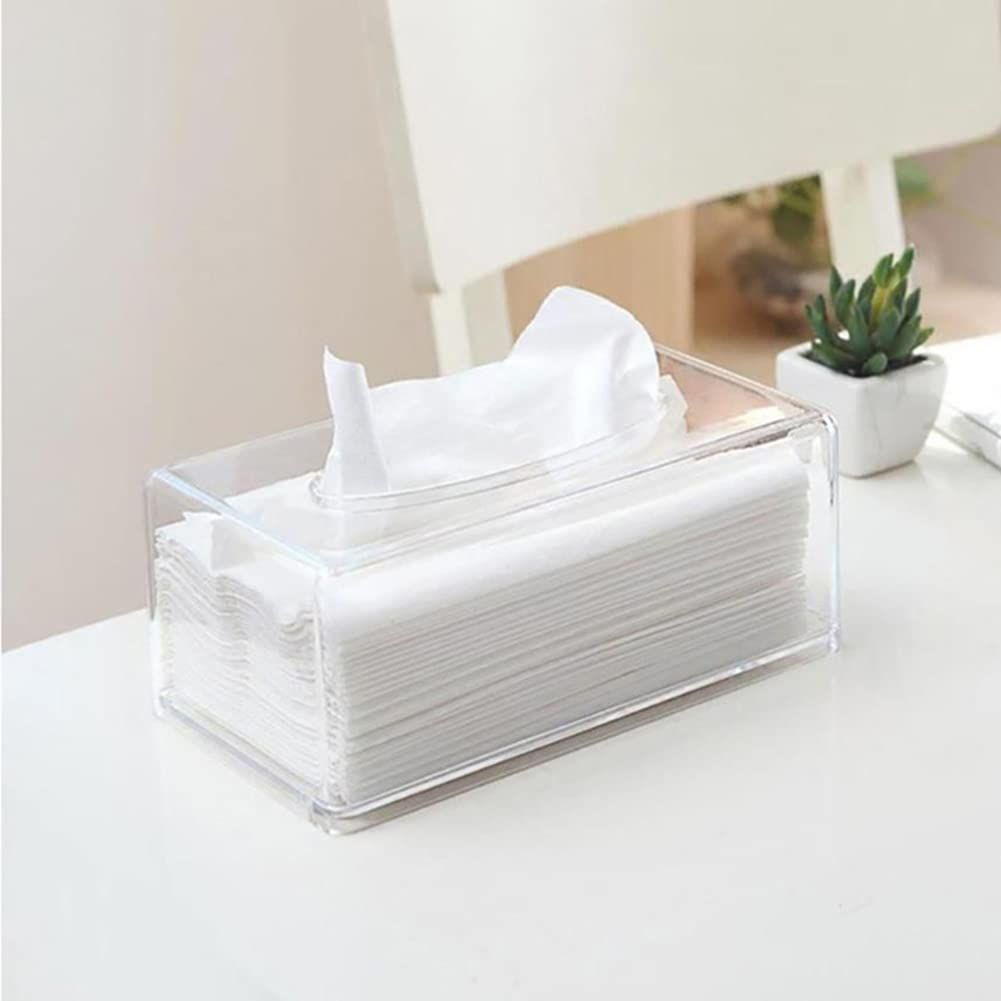 Acrylic Tissue Box, Rectangular Facial Tissue Dispenser Napkin Box Holders view 5