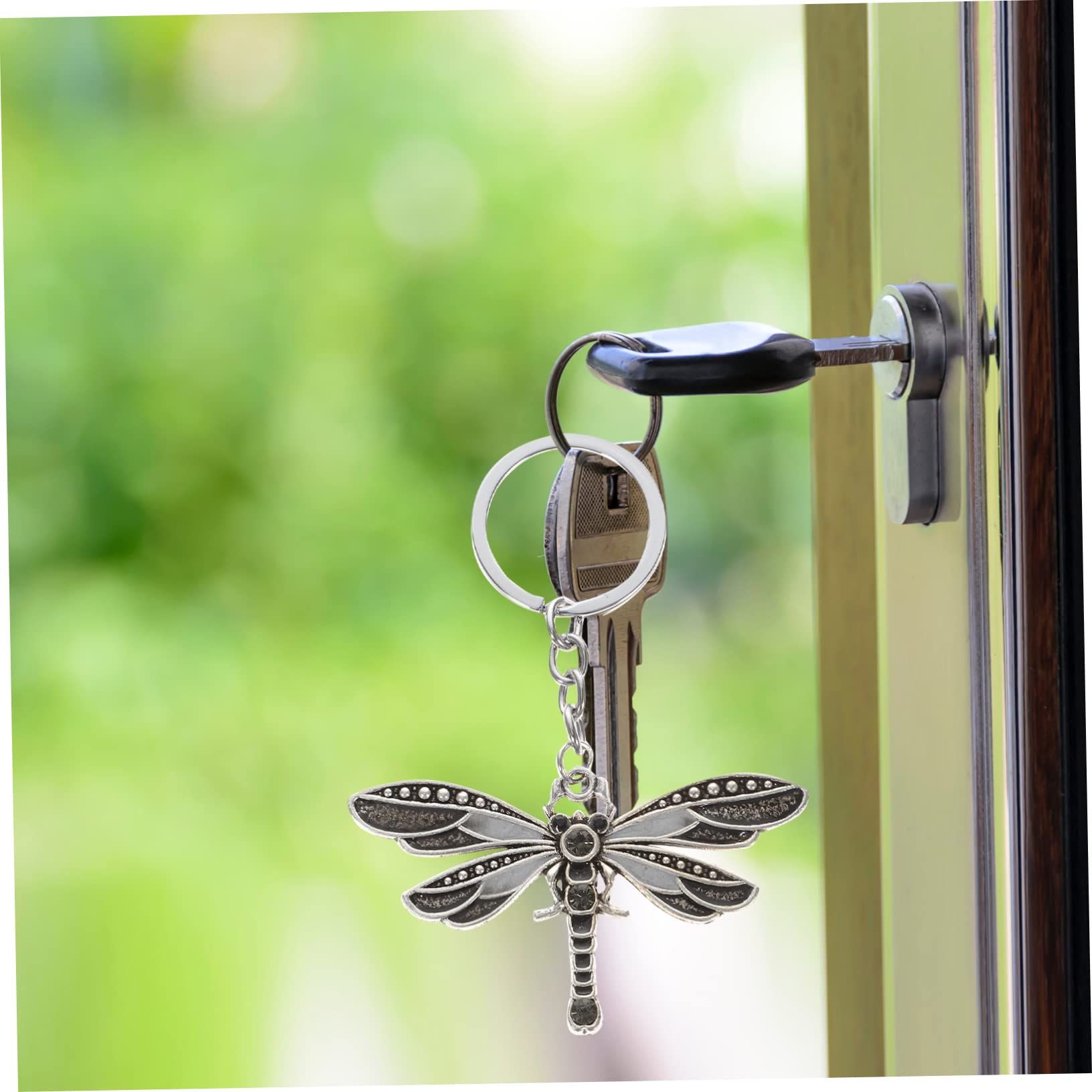 Dragonfly Keychain Enamel Dragonfly Pendant Beaded Jewelry Key Chains Men Car view 2