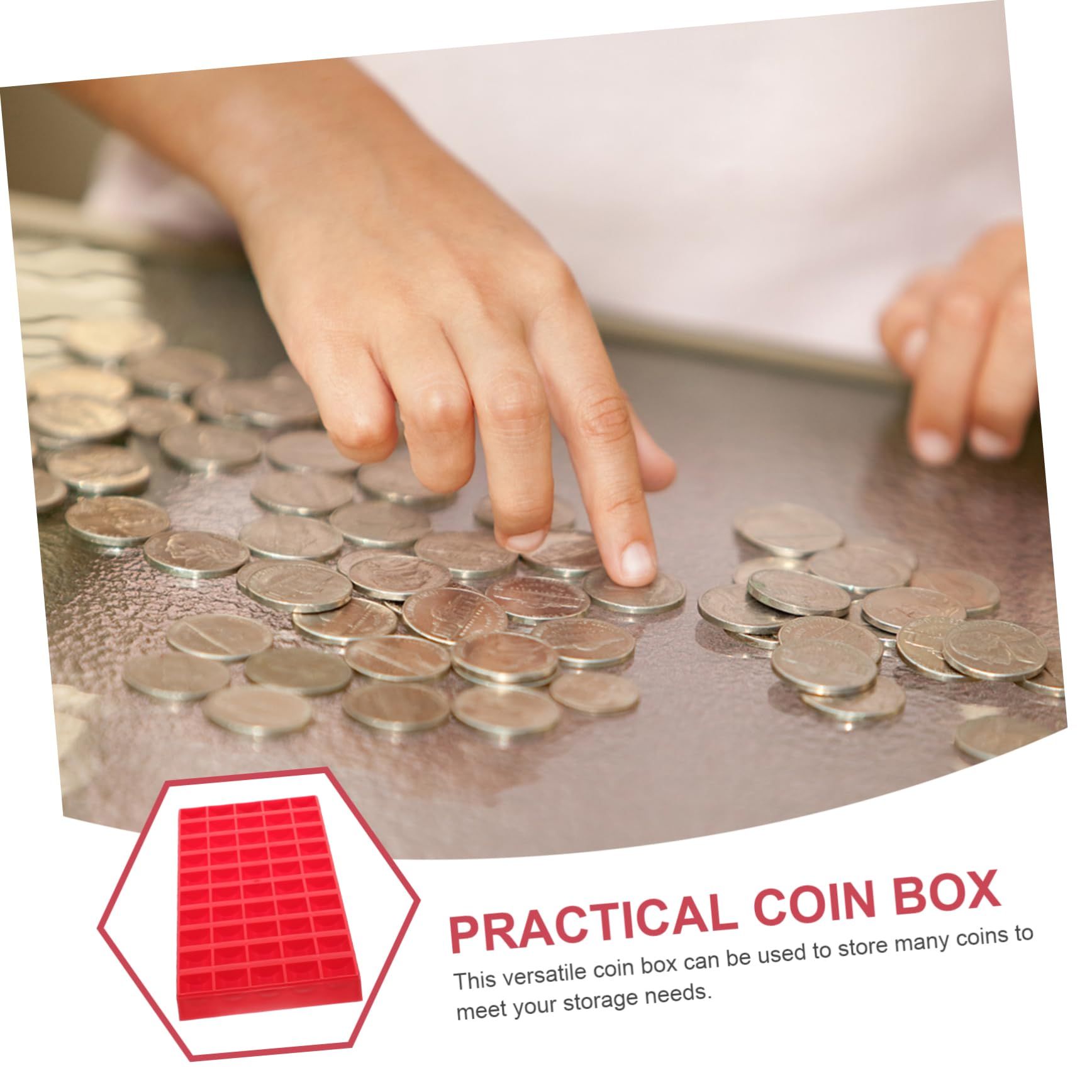 Shopping Mall Coin Container Coin Holder Reusable Coin Container Sturdy Coin view 5