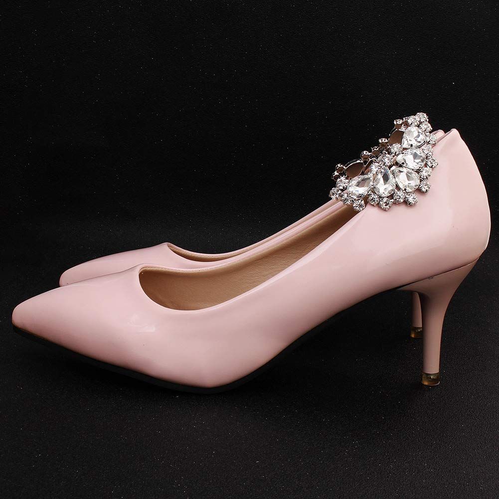 1 Pair Rhinestone Wedding Shoe Clips Bride Party Shoe Decoration Versatile view 3