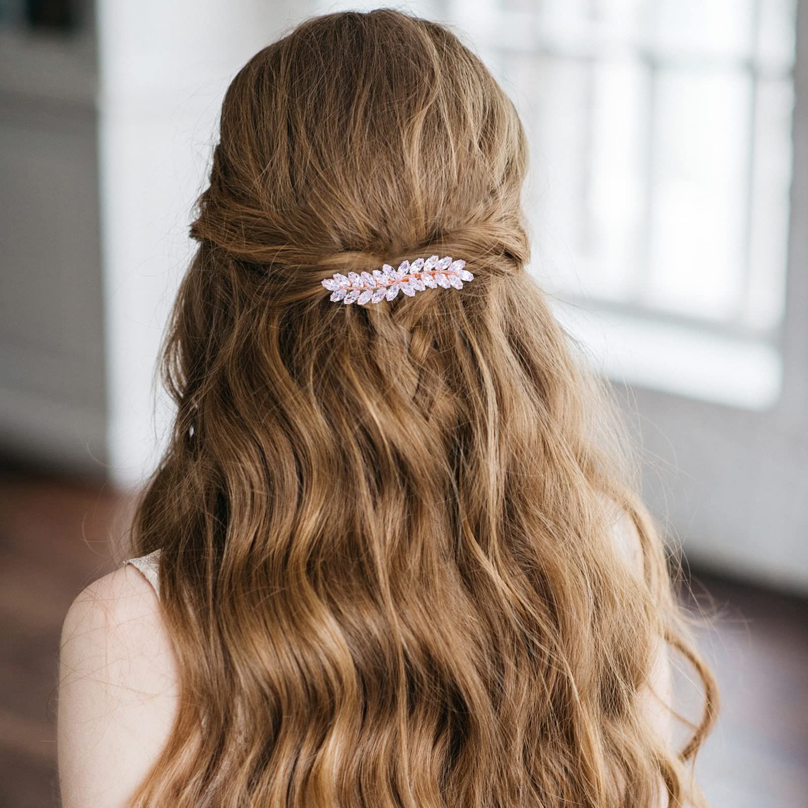 2PCS Crystal Hair Barrettes for Women view 5