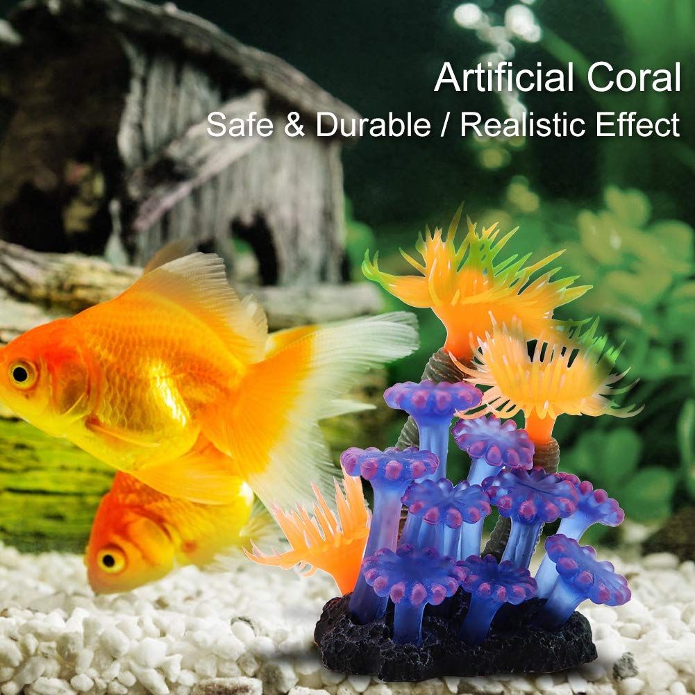Artificial Coral Aquarium Fish Tank Simulation Silicone Plants Flower Plastic view 3