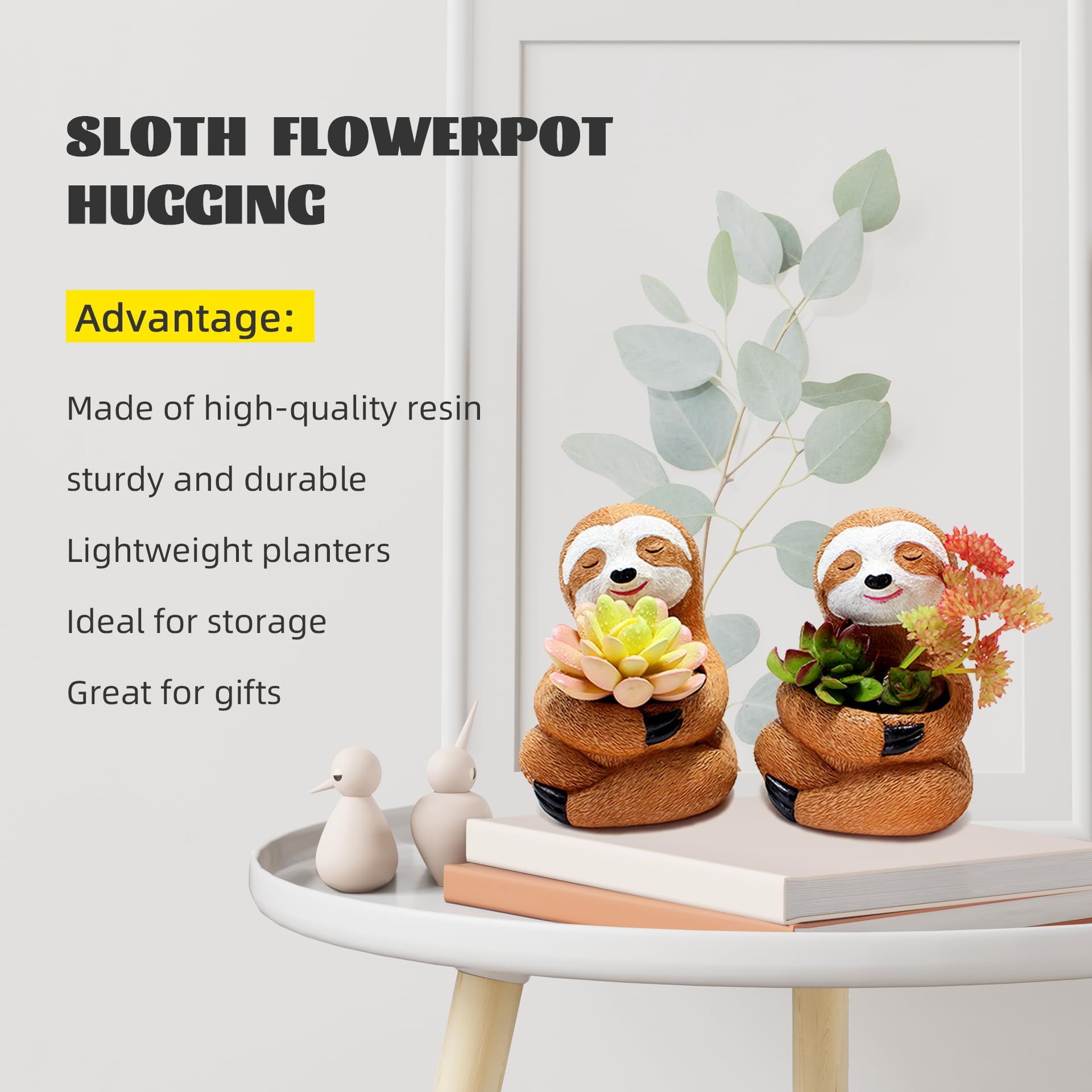 Small Succulent Plant Pot with Drainage Hole Cute Resin Flower Pot Ornaments view 4