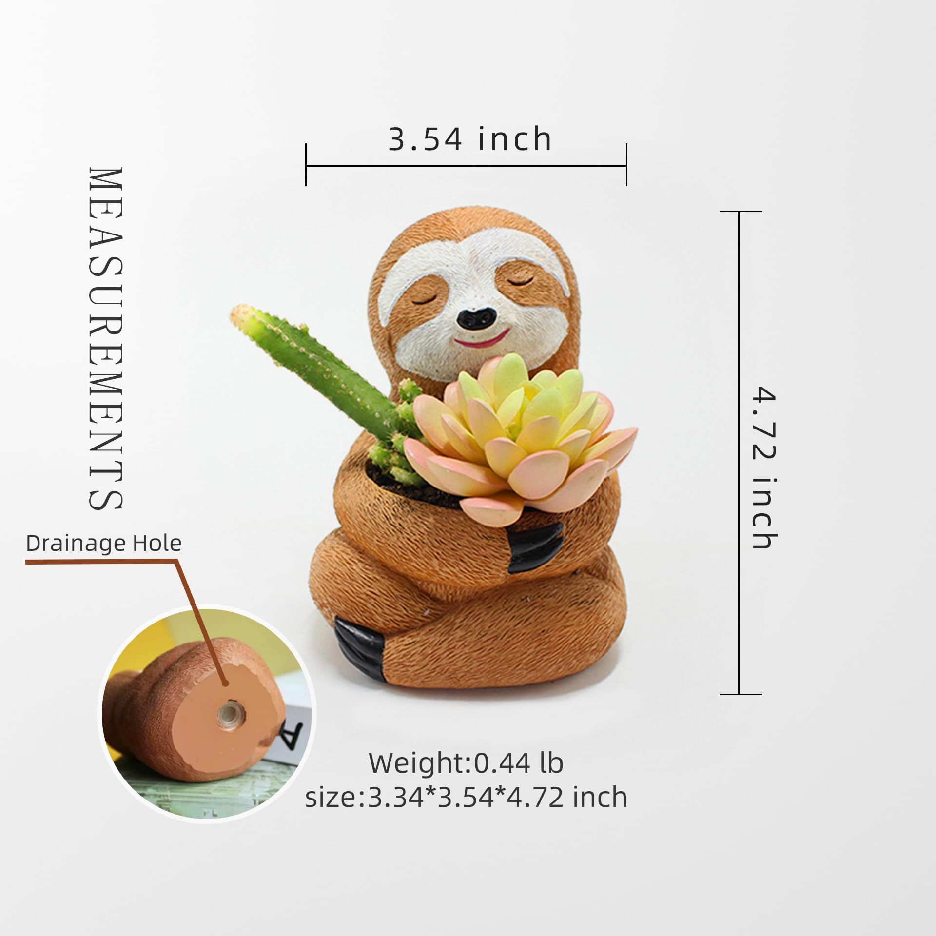 Small Succulent Plant Pot with Drainage Hole Cute Resin Flower Pot Ornaments view 5