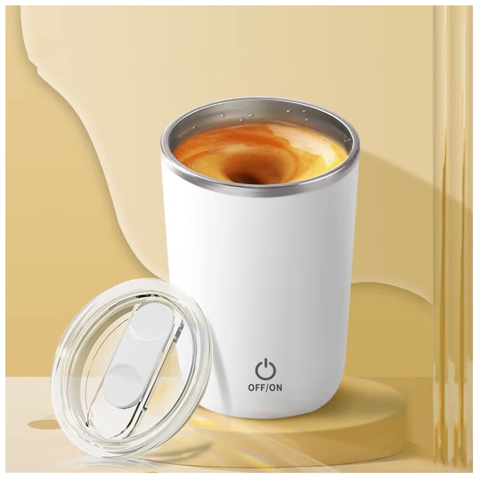 Self Stirring Mug, Electric Mixing Cup Magnetic Stirring Cup Rechargeable Auto
