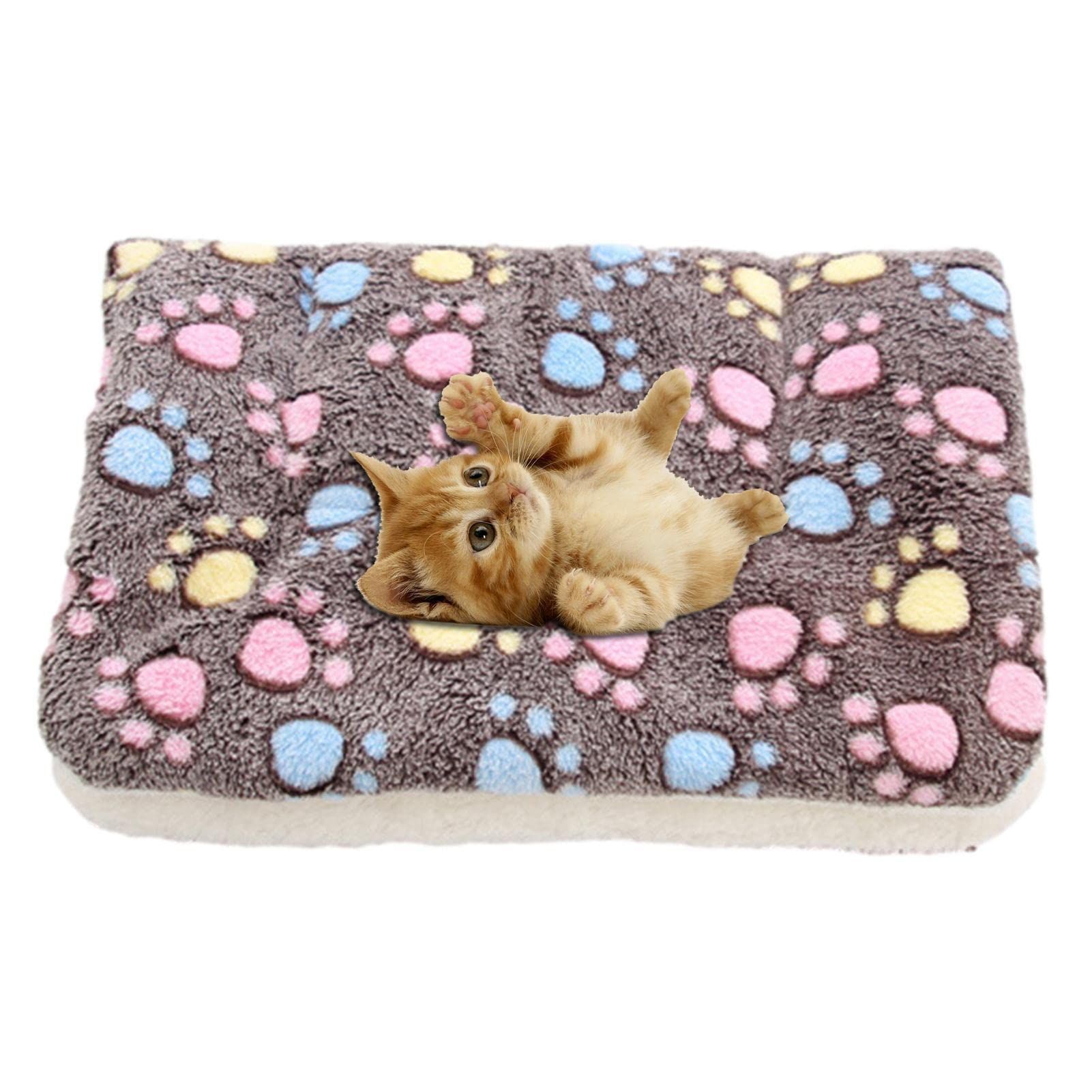 Cat Blanket, Ultra Soft Flannel, 12.59x9.84in, Suitable for Small Breeds long