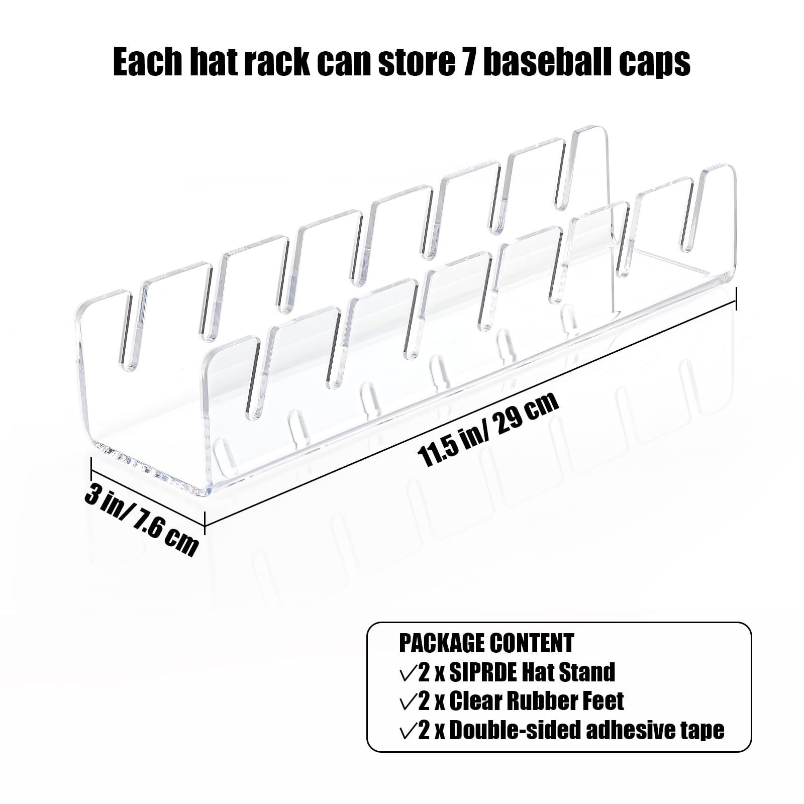 Hat Stand for Baseball Caps Display and Organizer - 2 Pack view 5