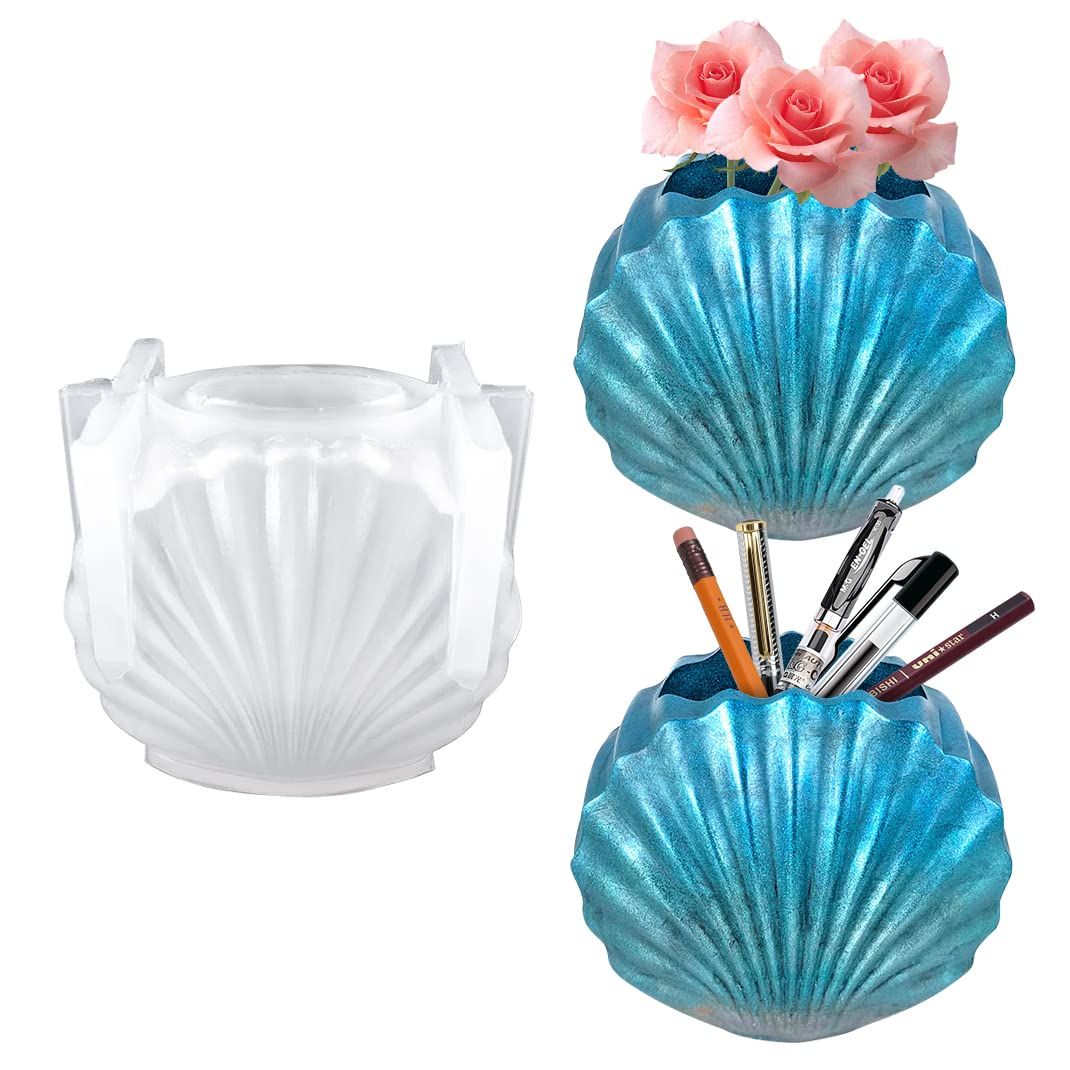 Vase Silicone Mold for Resin Clay Shell Shaped — image 1