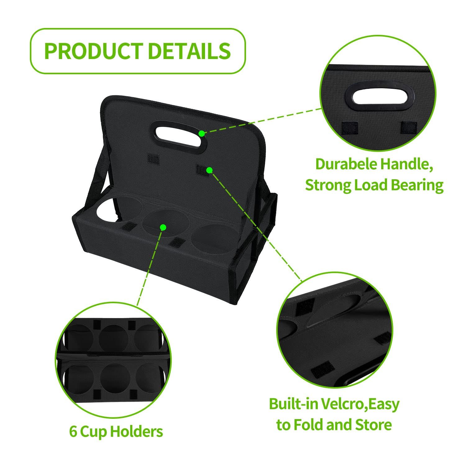 Drink Carrier with Handle Reusable view 4