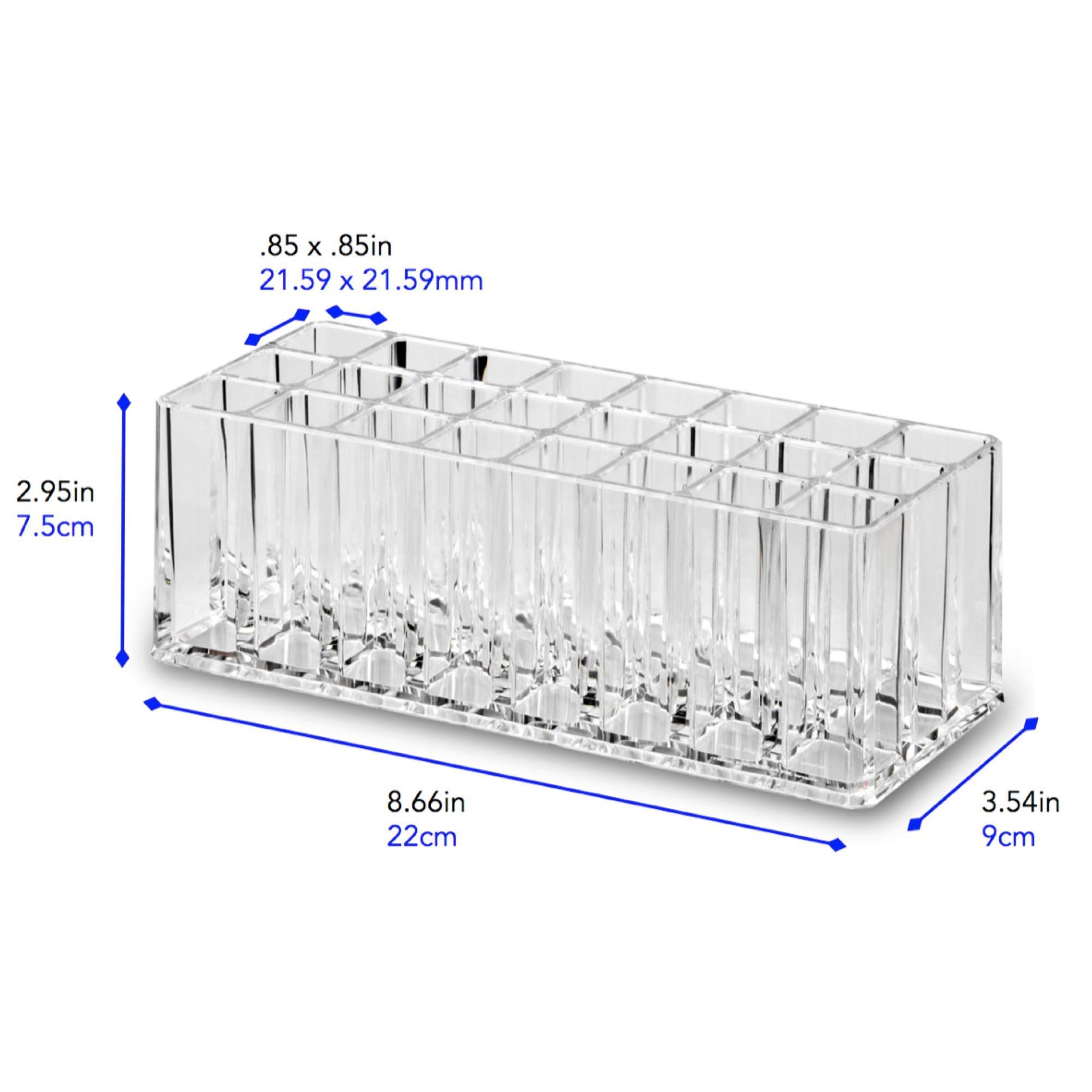 Beauty Makeup Holder | 24 Space Organization Container Storage For Tall Lip view 2