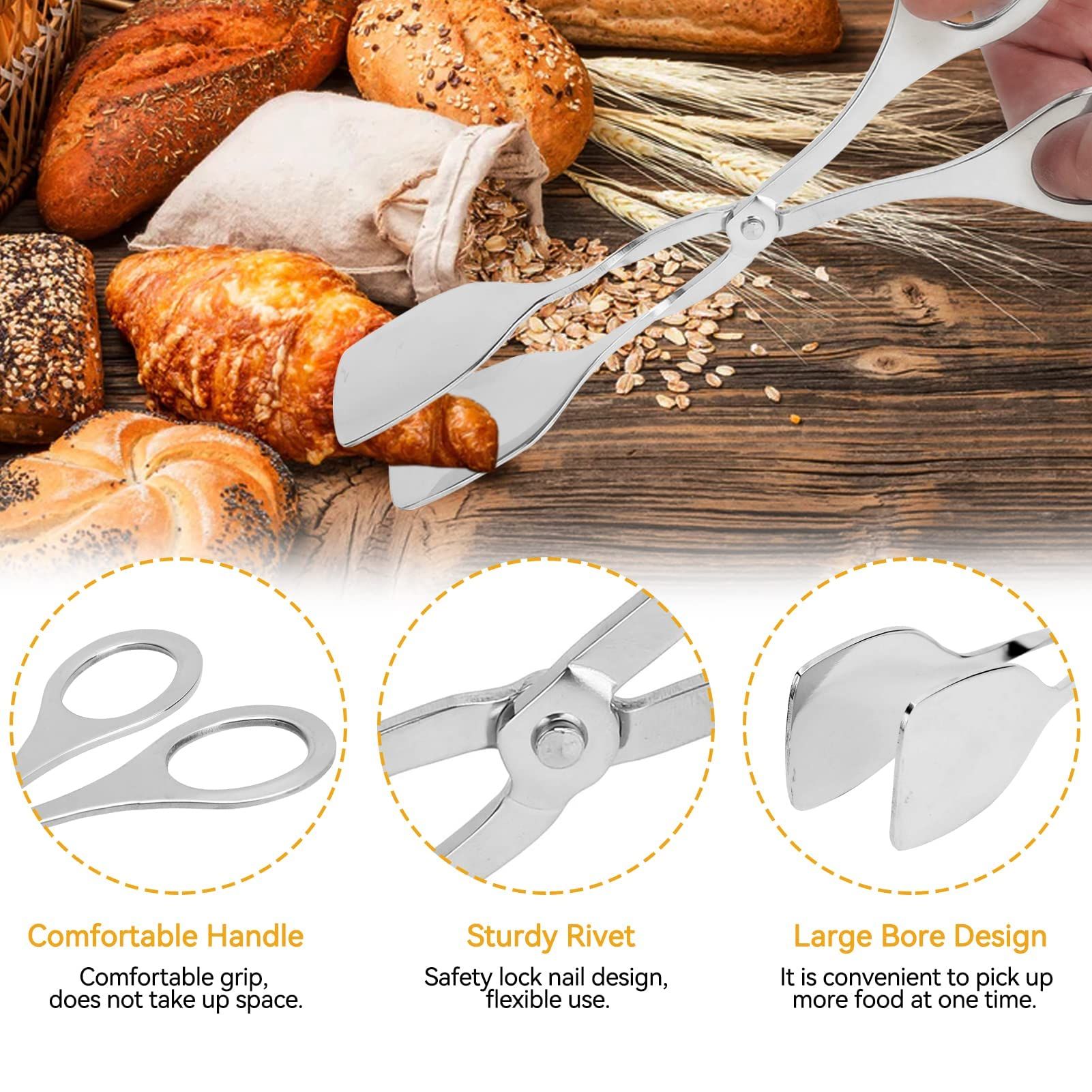 2 Pcs Tongs for Serving Food view 5