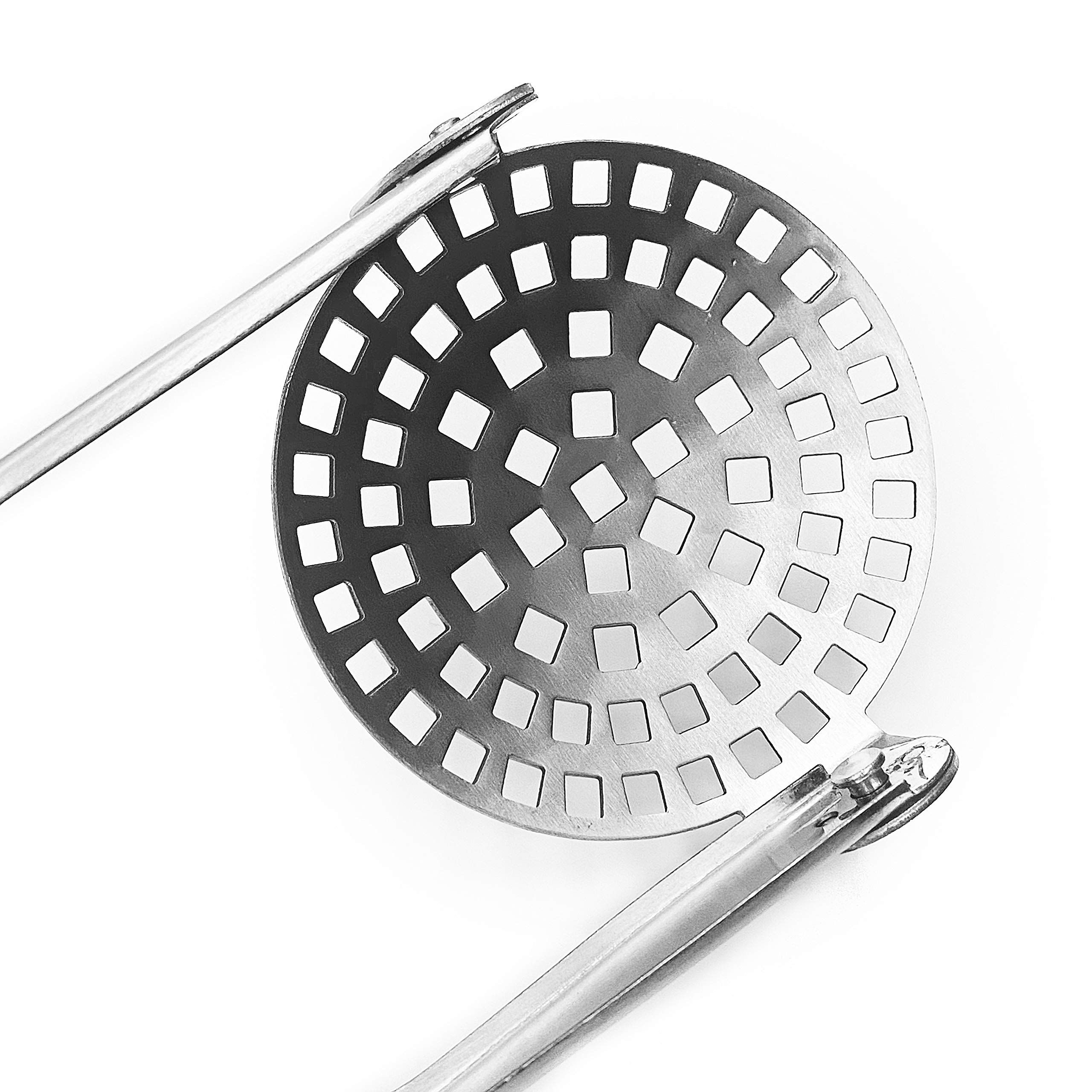 Stainless Steel Potato Masher - Heavy Duty with Garlic Press view 2