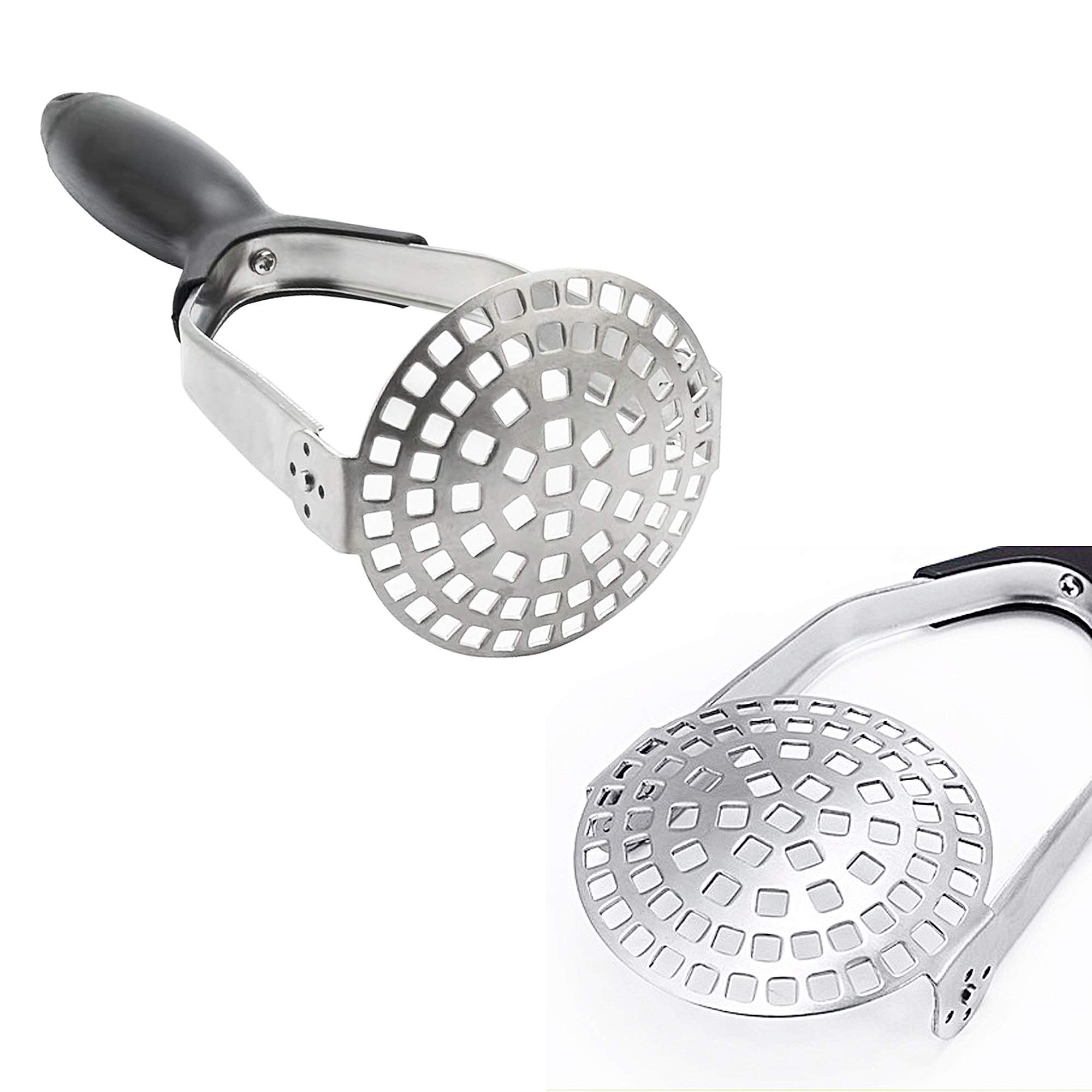 Stainless Steel Potato Masher - Heavy Duty with Garlic Press view 3
