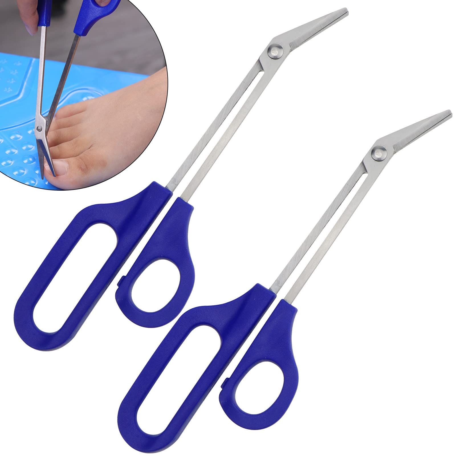 2 PACK Long Handle Toenail Clippers Scissors for Seniors — image 1