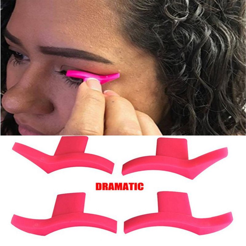 4Pairs of (classic style and dramatic syle) Silicon Wing Eyeliner Stamp