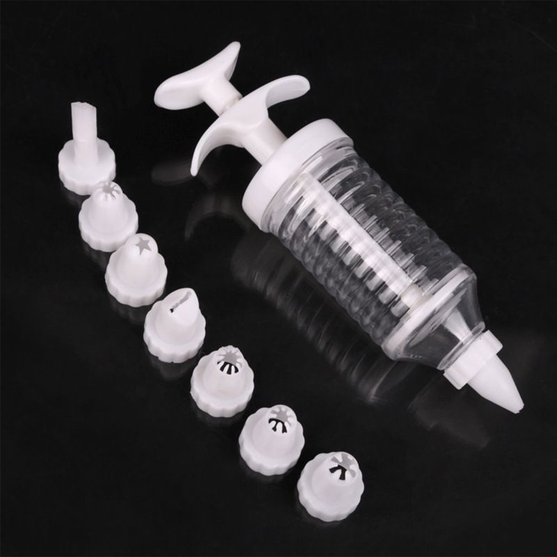 Cake Decorating Gun, Cupcake Icing Piping Kit, Cake Decorating Kit with 8
