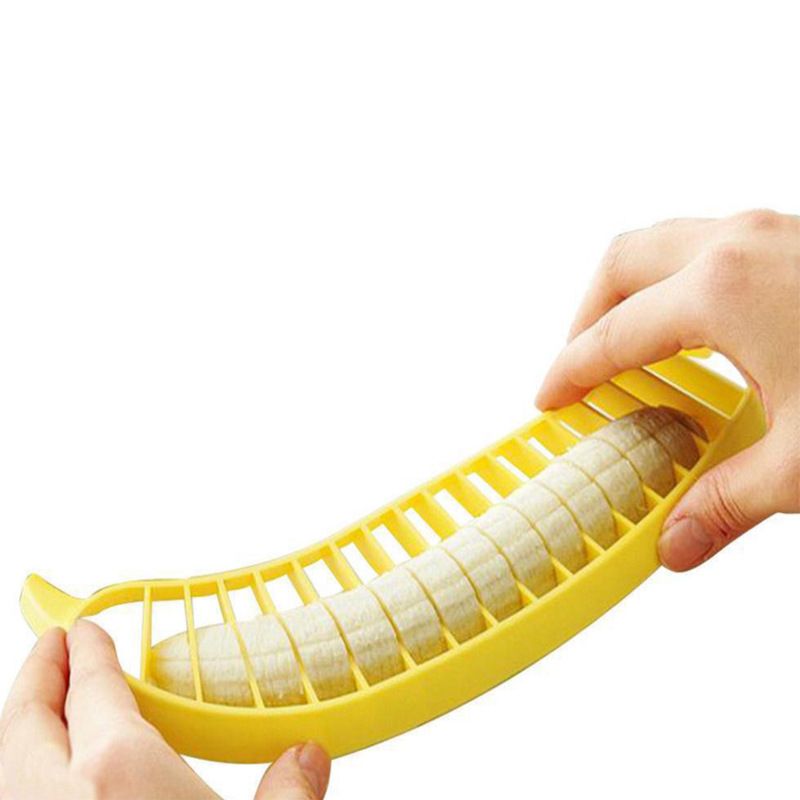 Banana Slicer-perfect for fruit salads Generic Handle Plastic Banana Fruit view 3