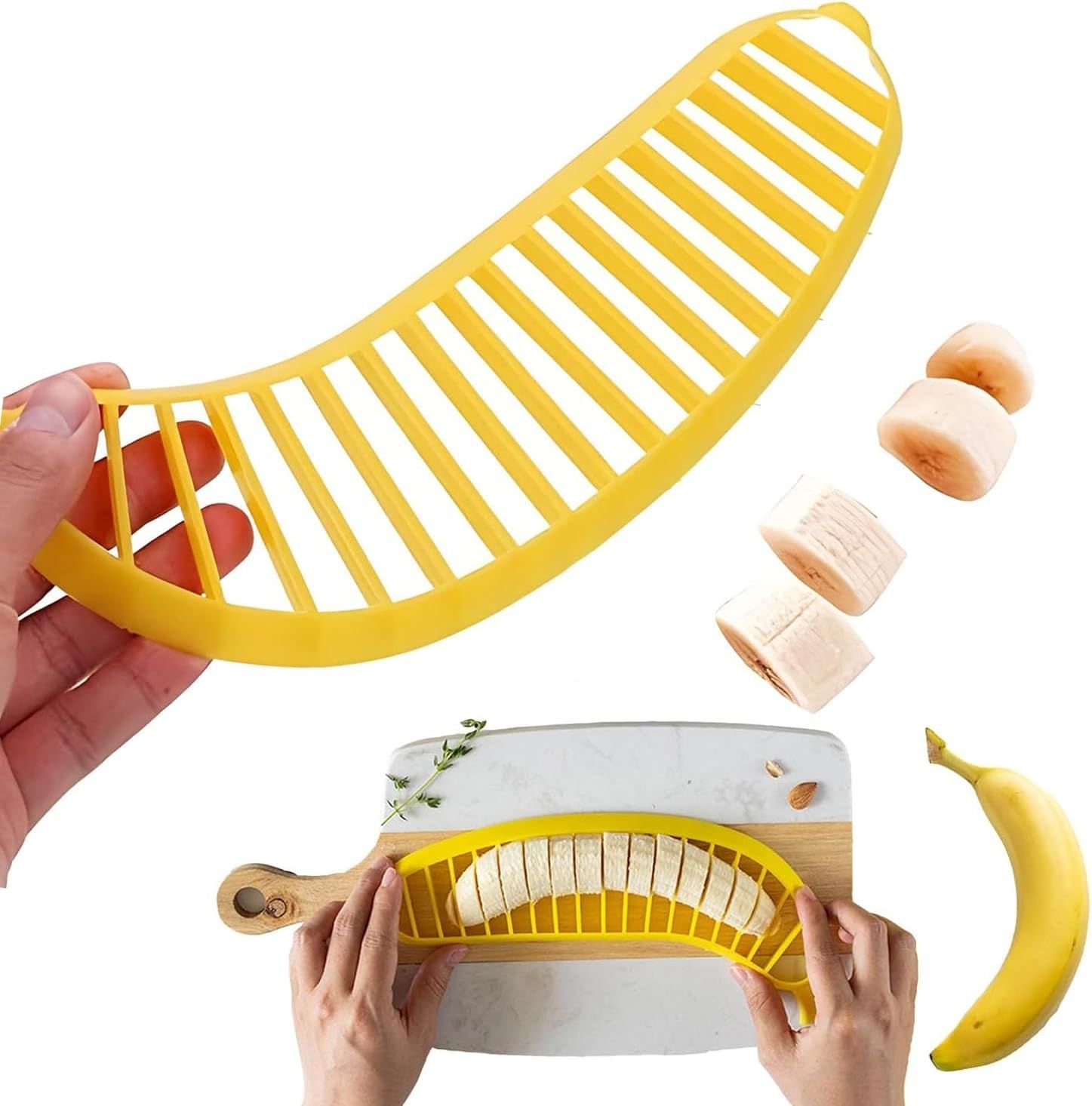 Banana Slicer-perfect for fruit salads Generic Handle Plastic Banana Fruit view 5