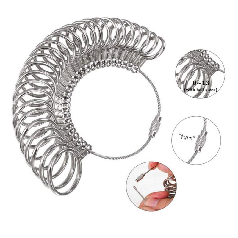 Ring Sizer Measuring Tool Finger Ring Sizer Gauge/Ring Mandrel Sizing view 4