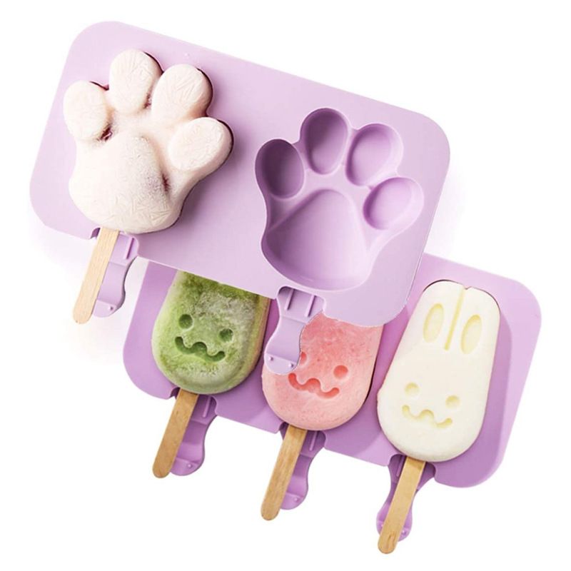 2PCS Cute Cartoon Shaped Food-Grade Silicone Ice Cream Molds Cake Mold Cheese Mold view 5