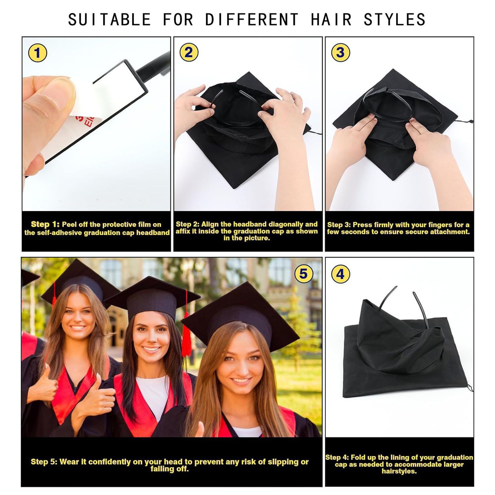 2 Pack Graduation Cap Headband view 5