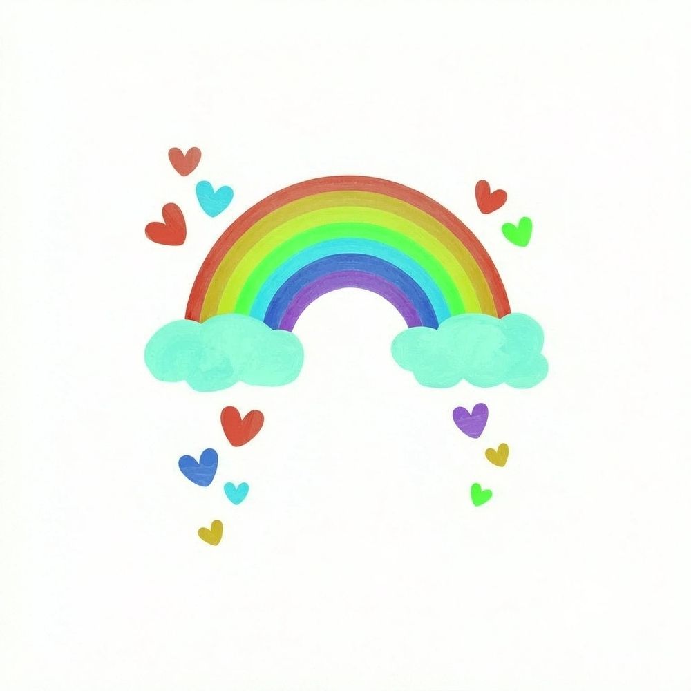 Glow in The Dark Large Rainbow Wall Decals Removable Star Butterfly Heart Wall